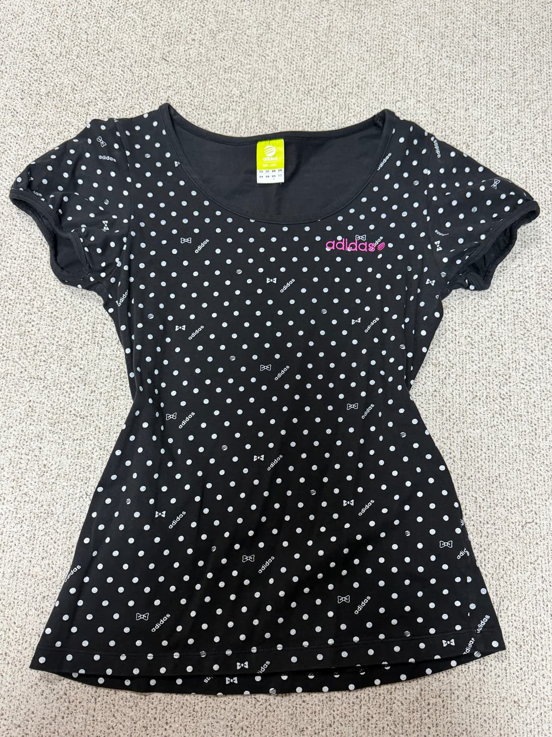 아디다스 리본 도트 반팔 빈티지 상품이미지1