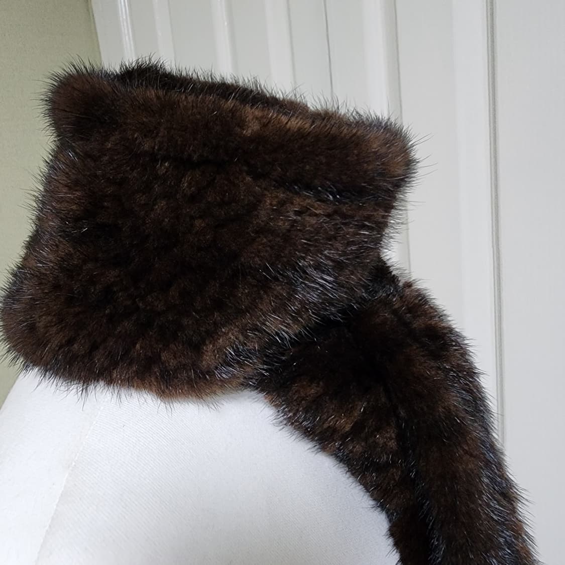 상태굿굿) 프랑코페라로 밍크목도리  브라운 상품이미지4