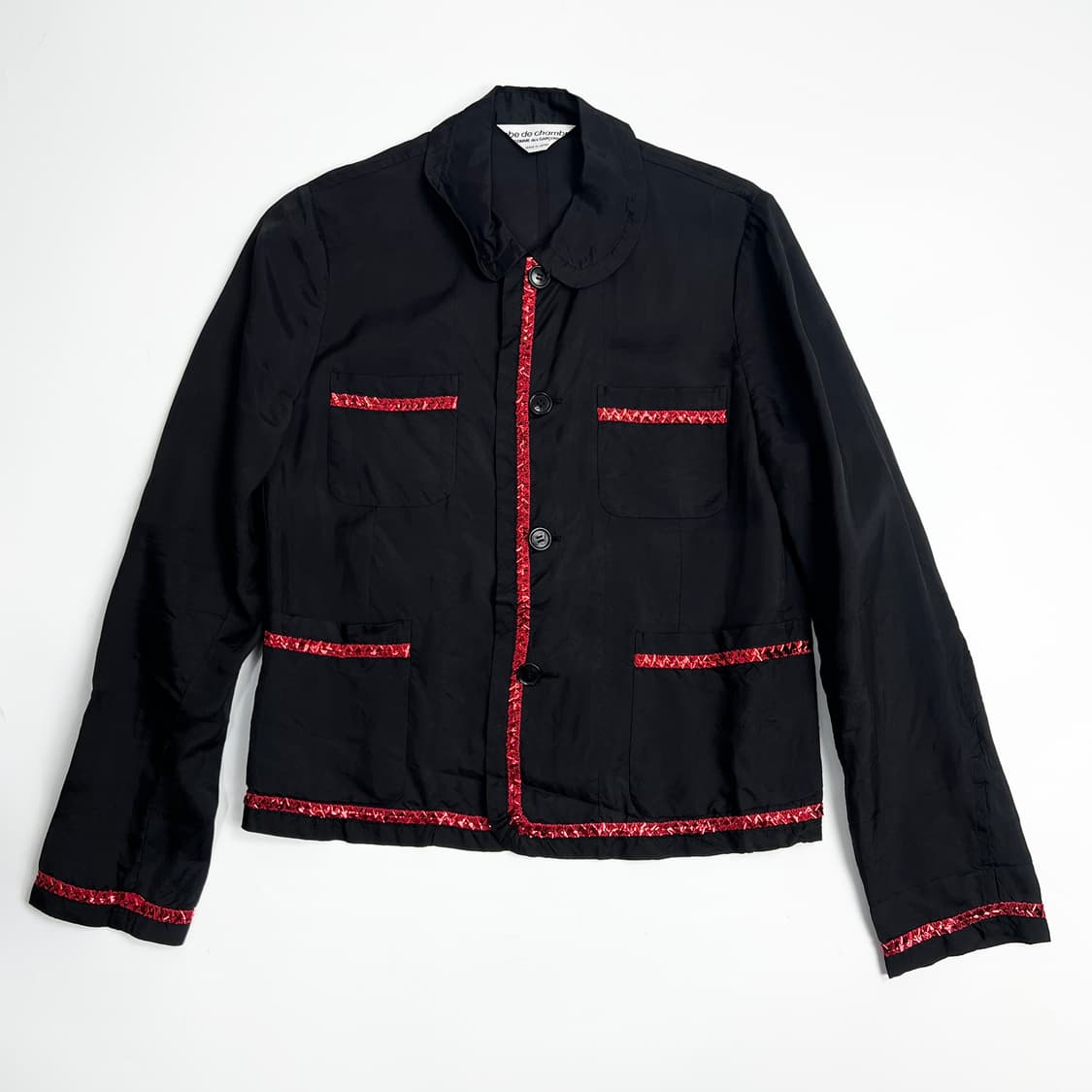 꼼데가르송 로브드샹브레 리본 콘페티 트리밍 자켓 상품이미지8