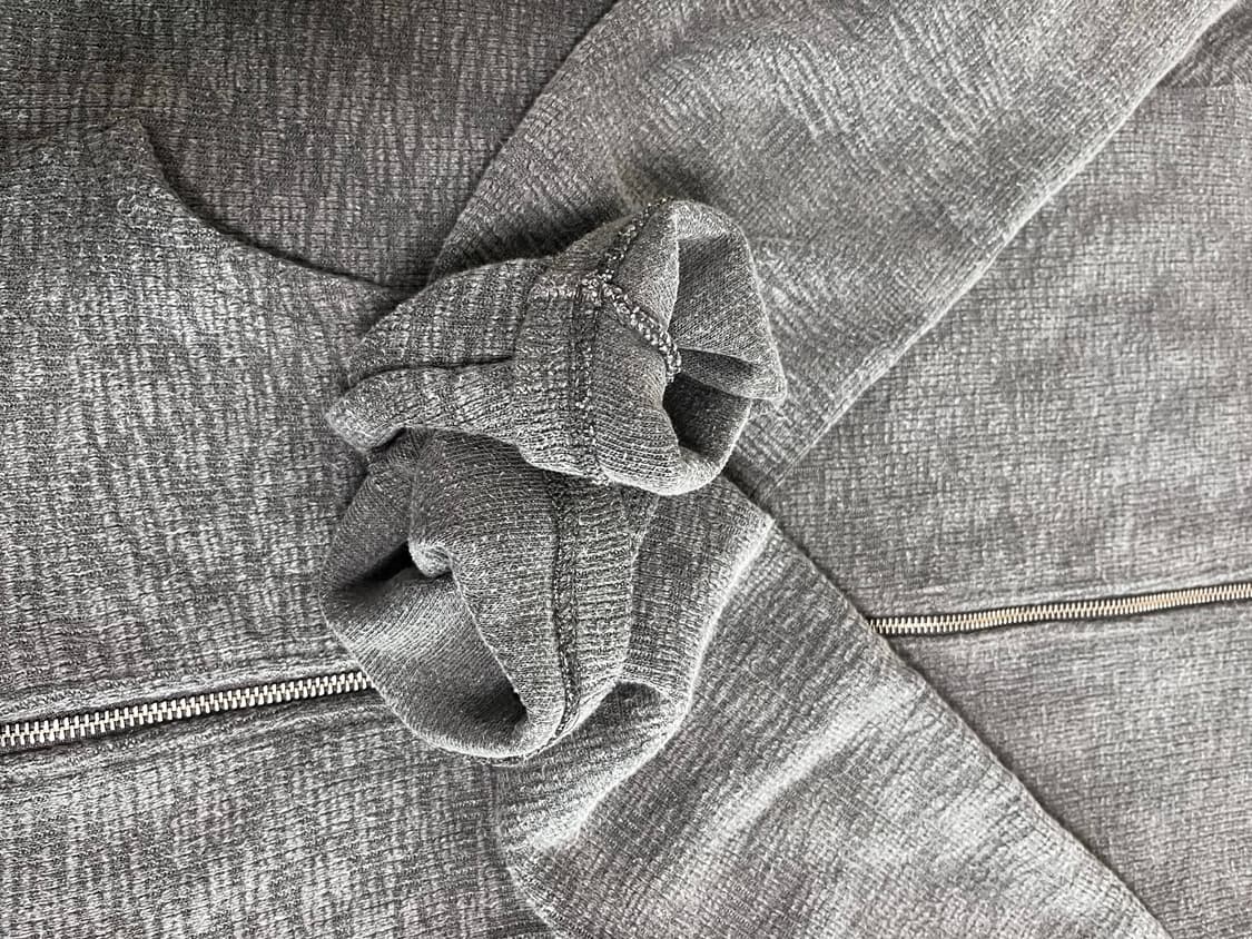 모노프리베 택스쳐 후드집업 그레이-2 상품이미지3