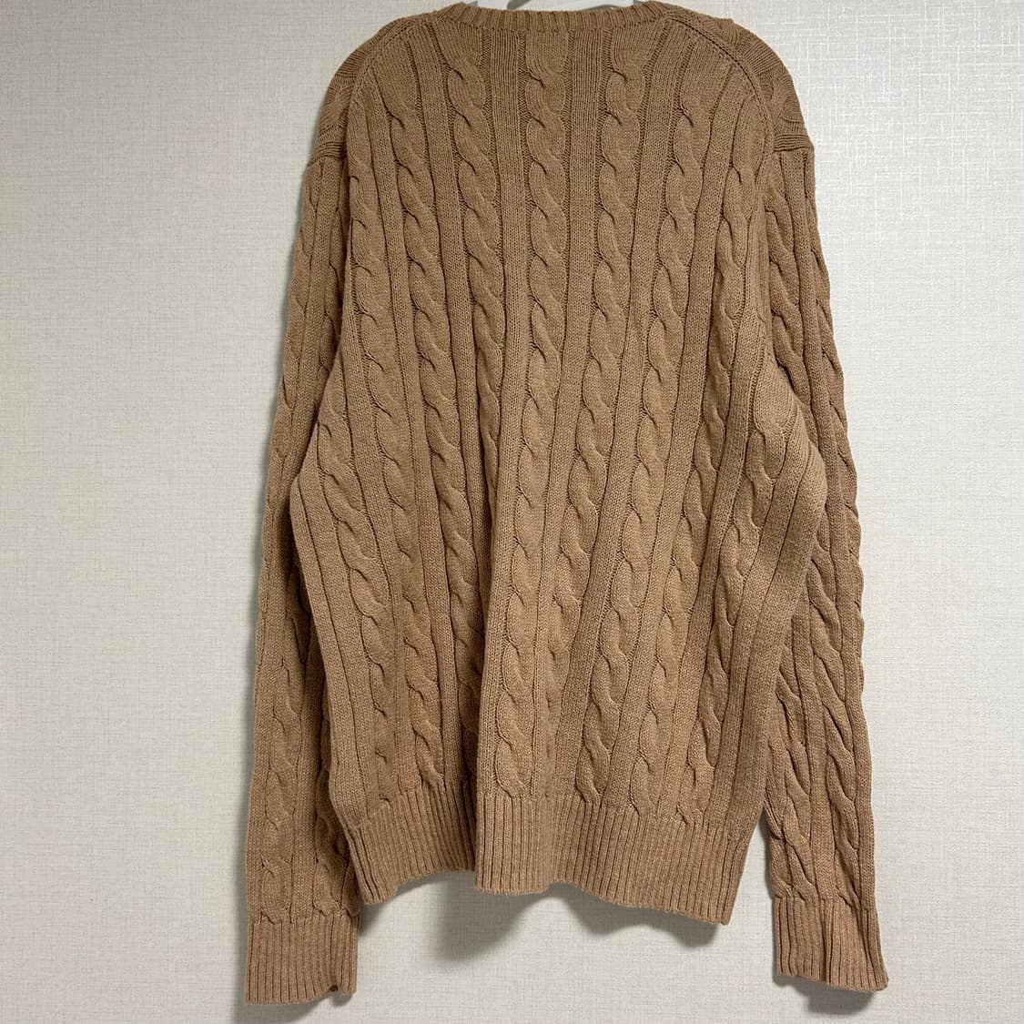 폴로 랄프로렌 신형 꽈배기 니트 카멜 브라운 L 상품이미지6