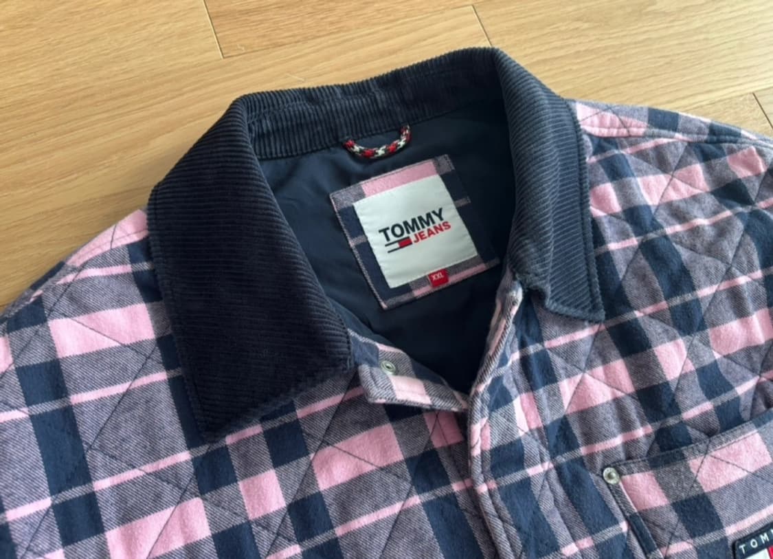 타미진스 오버사이즈 퀼티드 체크 자켓 XXL 상품이미지2