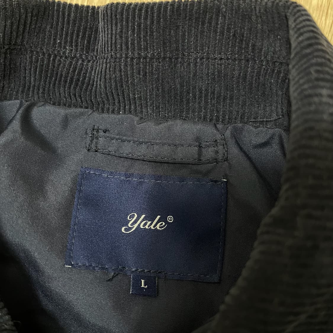 예일 로고 자수 코듀로이 카라 퀄팅자켓 [네이비] L/100 상품이미지6