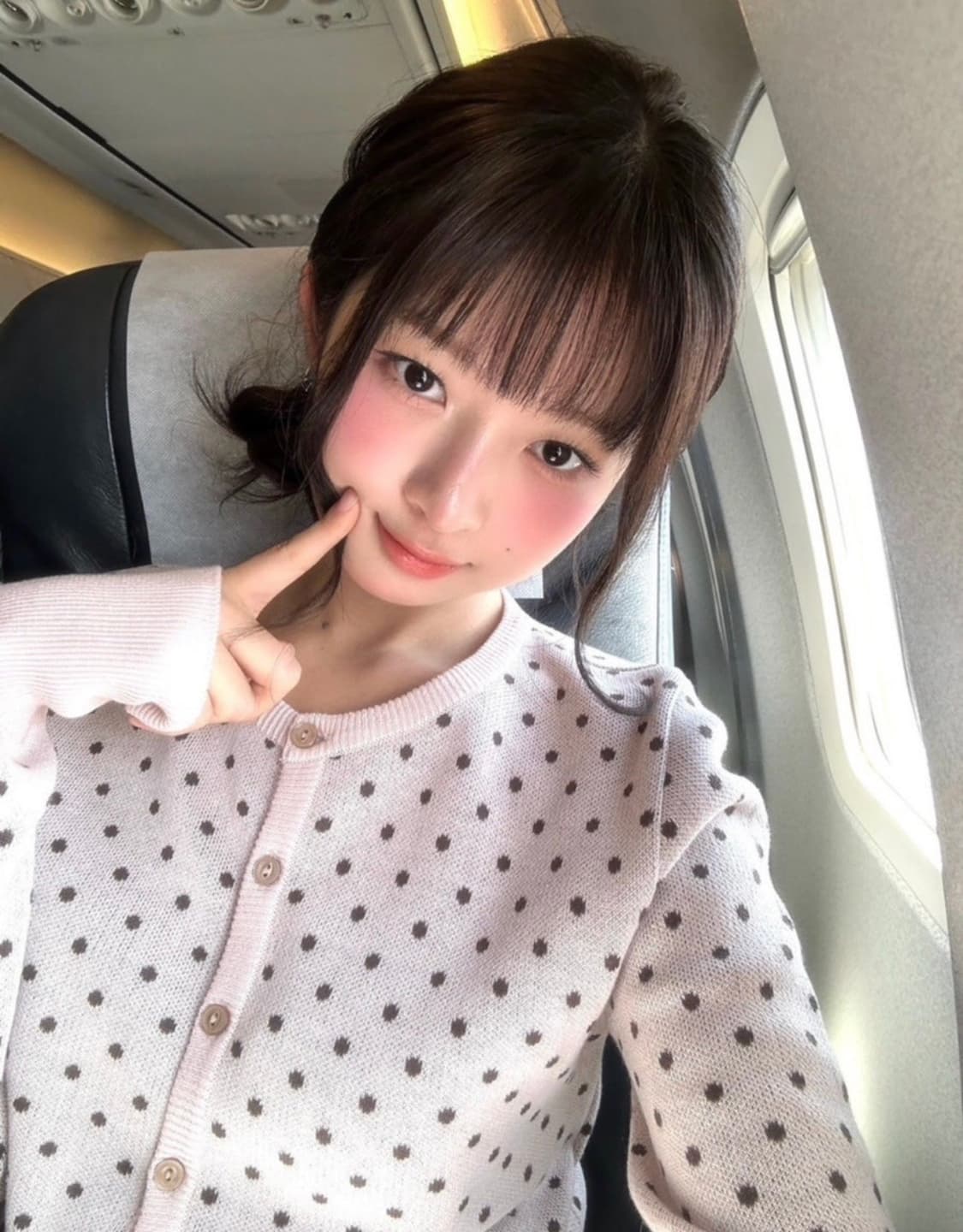 스컬프터 도트 가디건 레이 가디건 상품이미지1