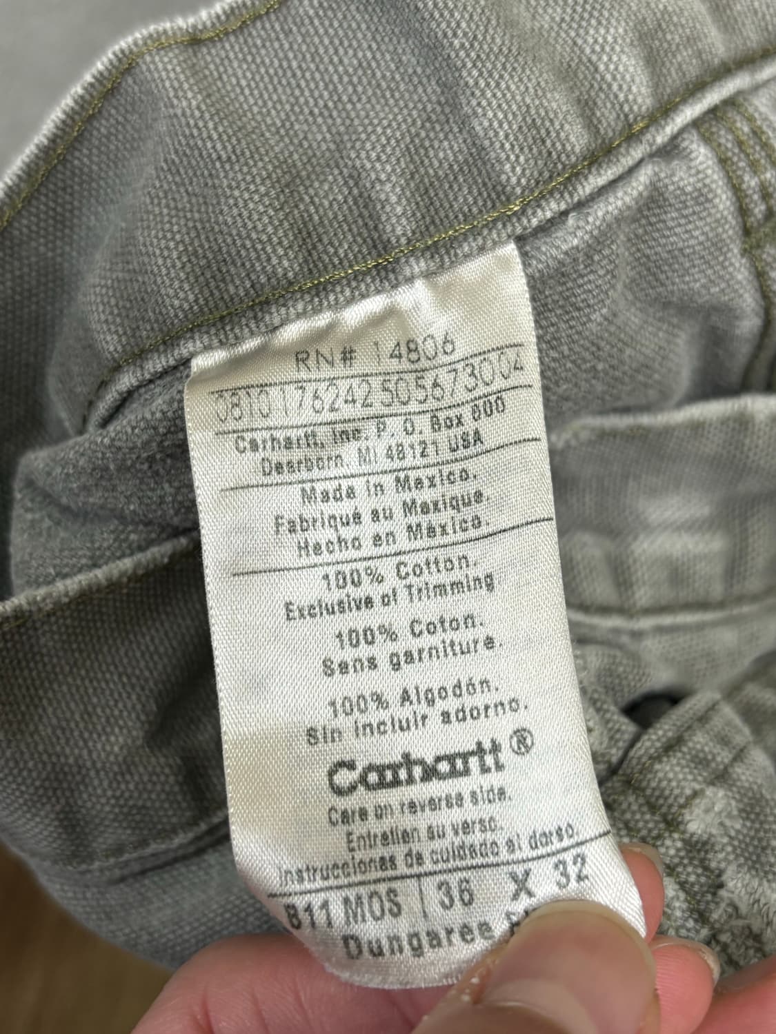 빈티지 칼하트 B11 mos 카펜터 팬츠 faded 상품이미지5