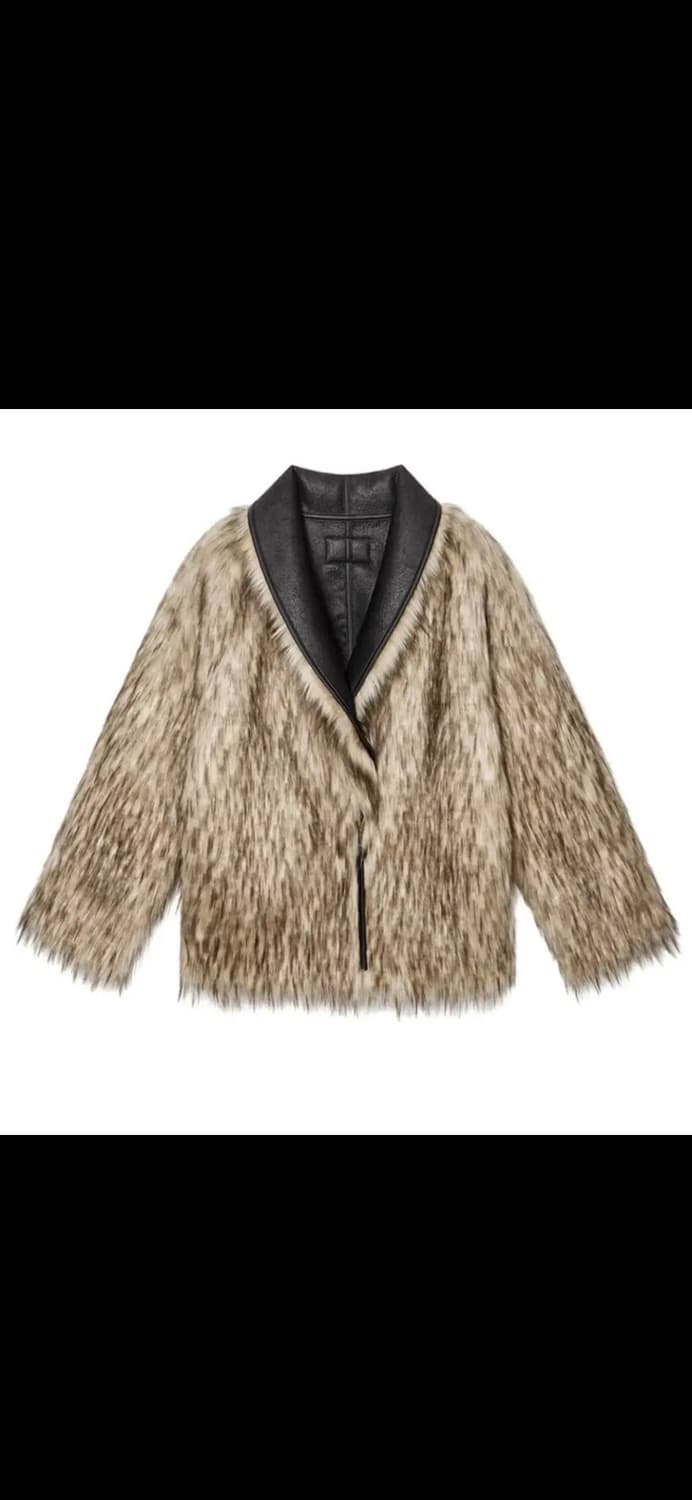 오픈와이와이 폭스퍼 리버시블무스탕 블랙 / 정가 489,000 상품이미지6