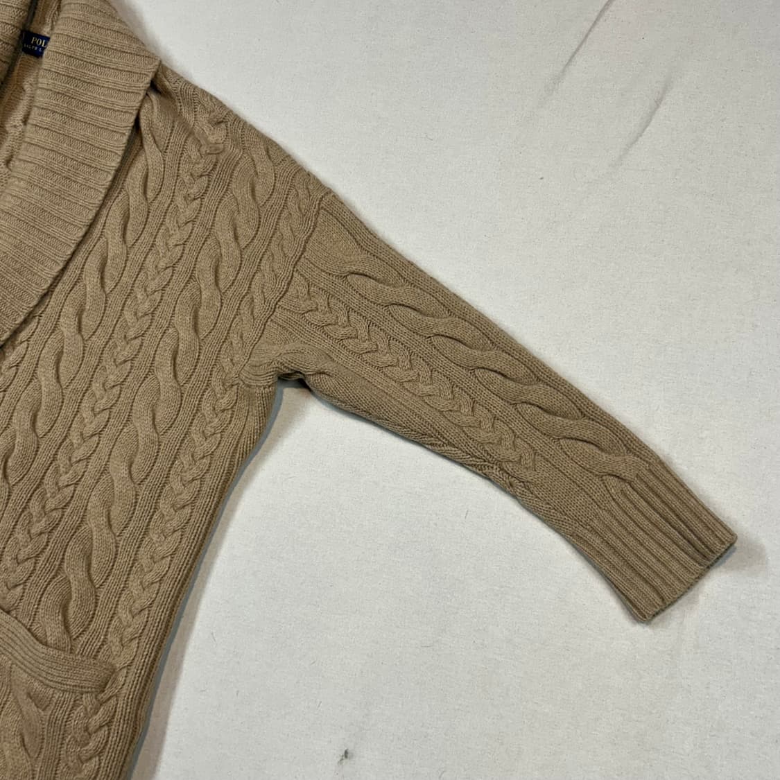 XS) 폴로 랄프로렌 울 캐시미어 블렌드 케이블 니트 가디건 상품이미지4