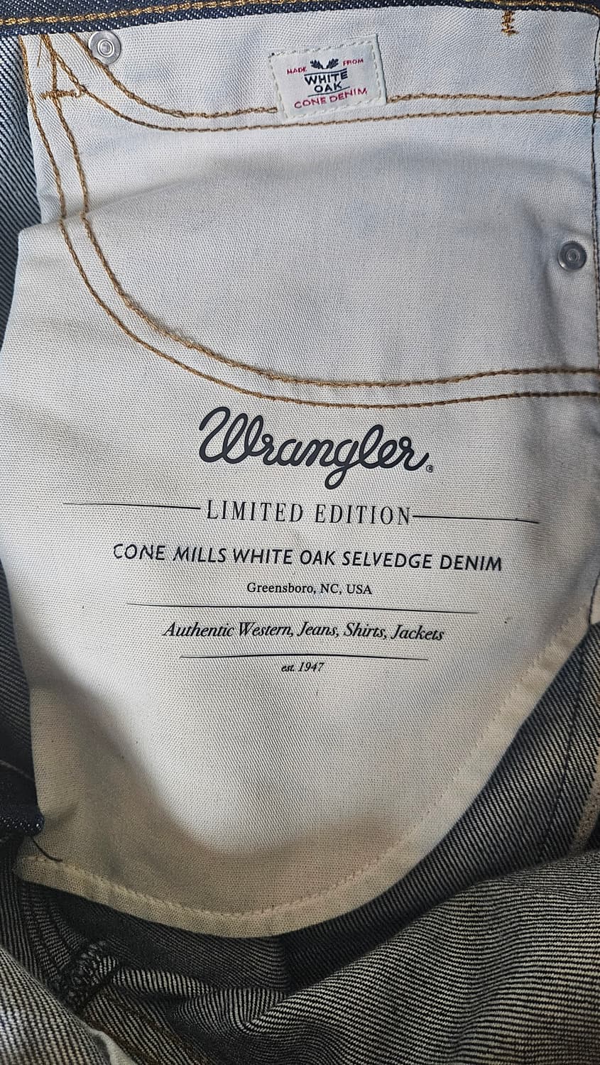 랭글러 콘 데님 화이트오크 셀비지데님 34/32 상품이미지4
