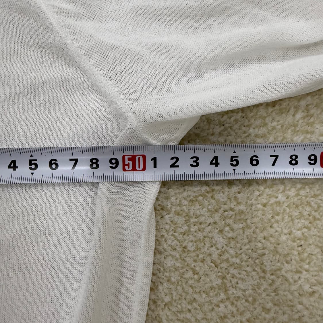 L 유니클로 화이트 컬러 브이넥 가디건 0210T 상품이미지5