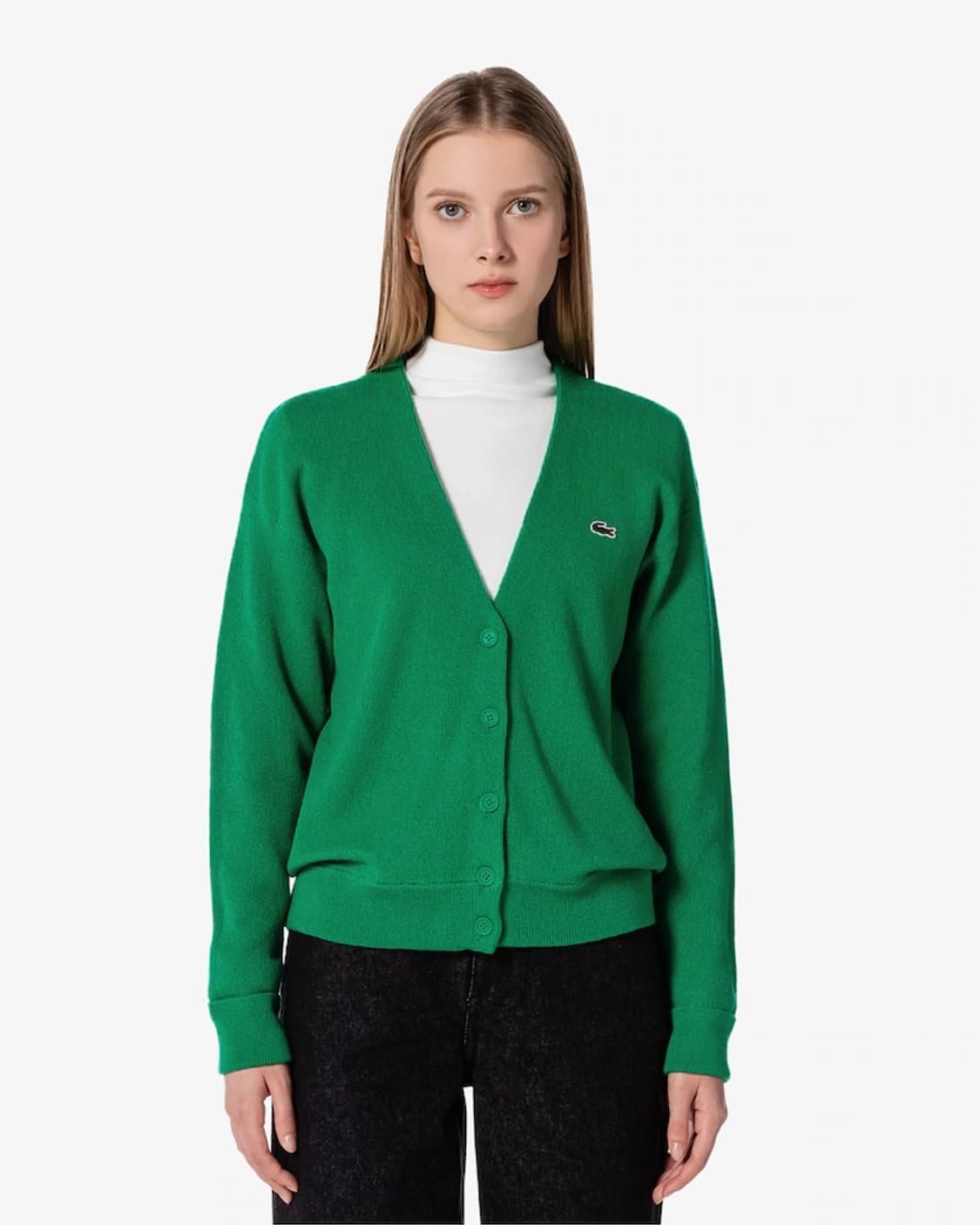 정품 라코스테 캐시미어 가디건 그린 상품이미지3