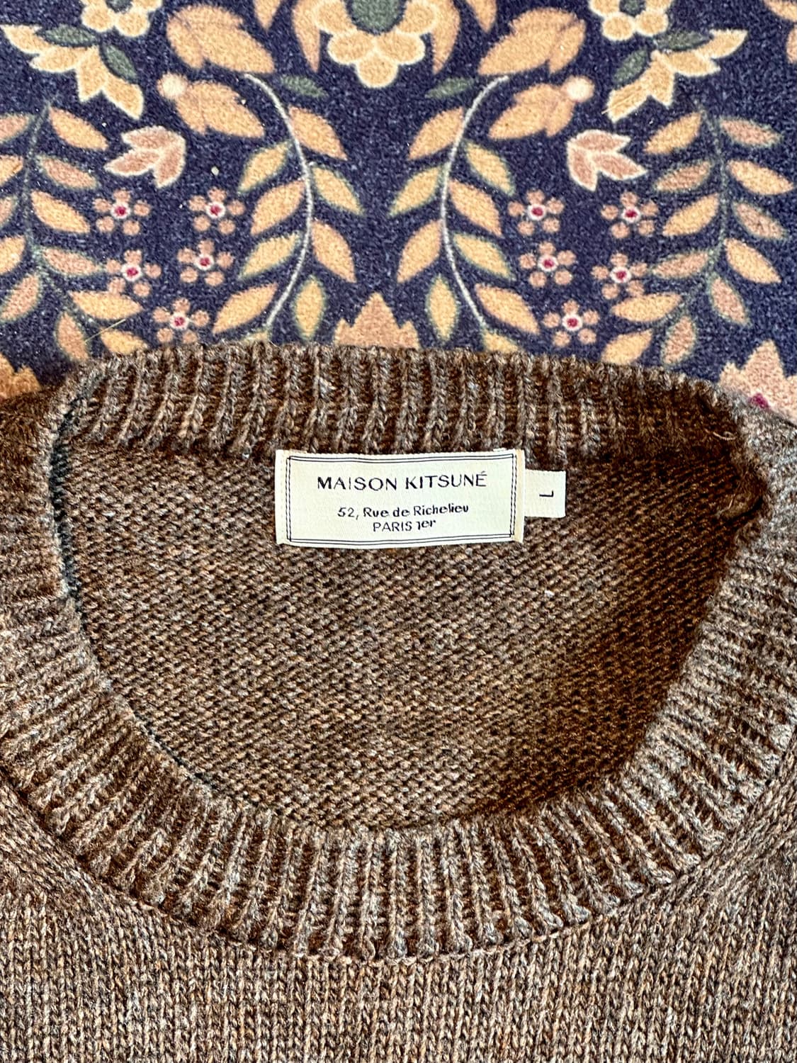 메종 키츠네 빅폭스 자카드 코튼 크루넥 스웨터 상품이미지2