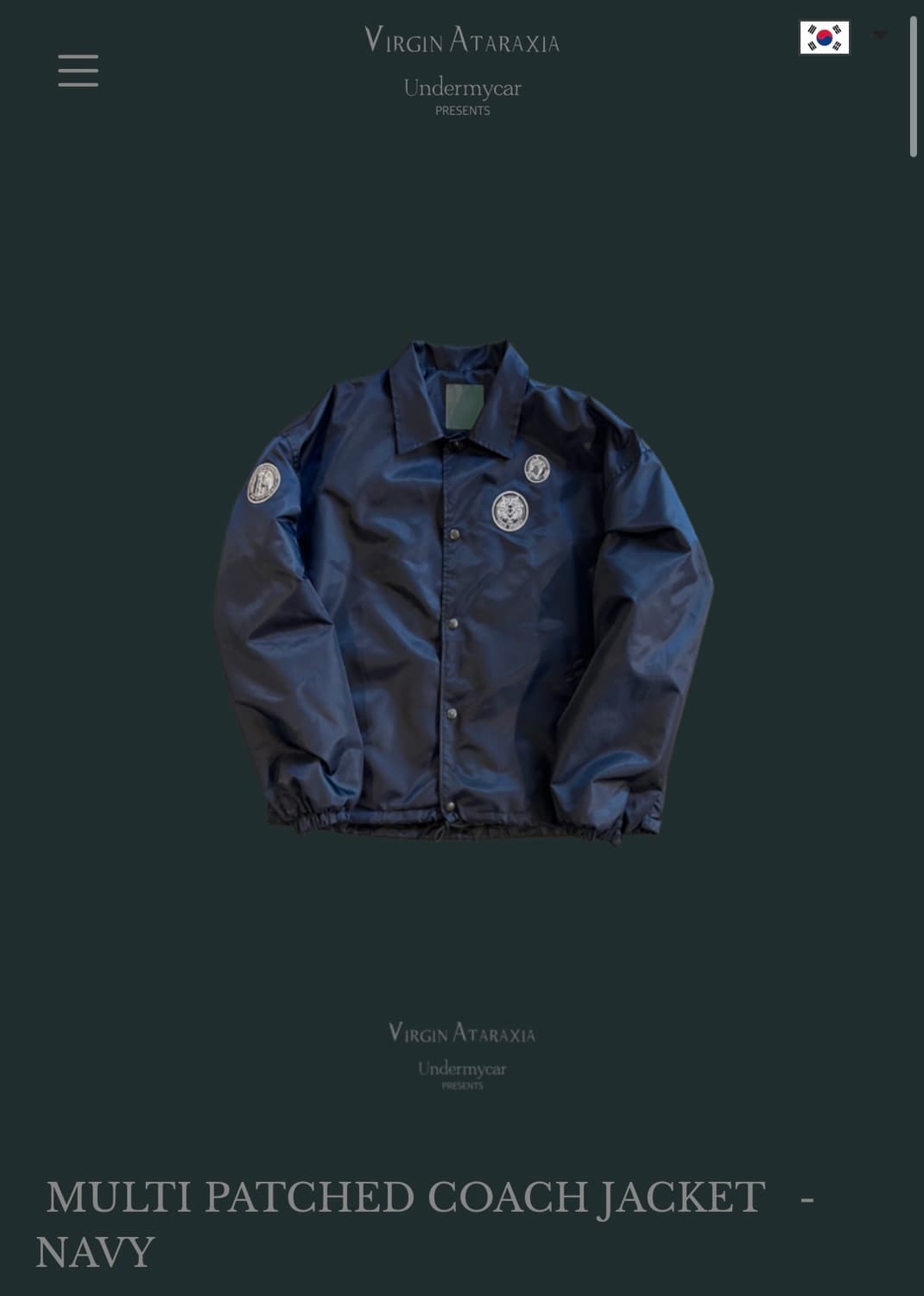 2) 언더마이카 멀티 패치드 코치 자켓 네이비 상품이미지1