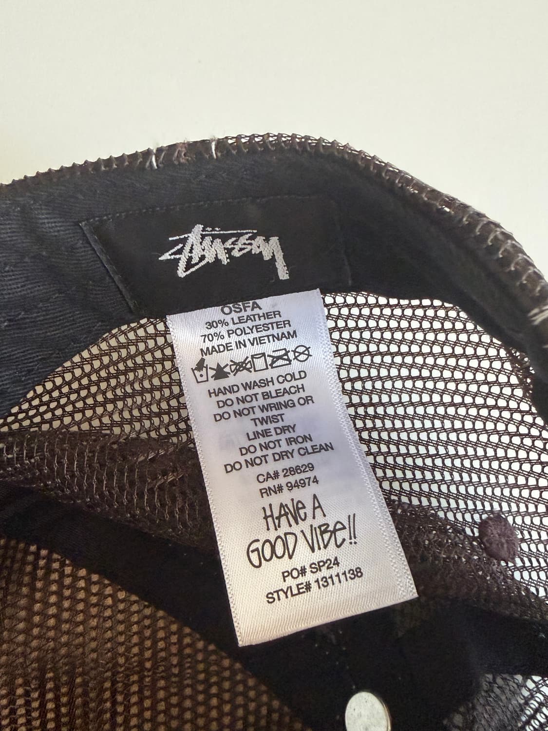 스투시 트러커 컷아웃 스냅백 브라운 상품이미지2