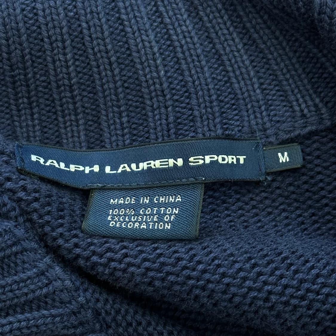 M 폴로랄프로렌 스포츠 코튼 네이비 집업 니트 상품이미지4