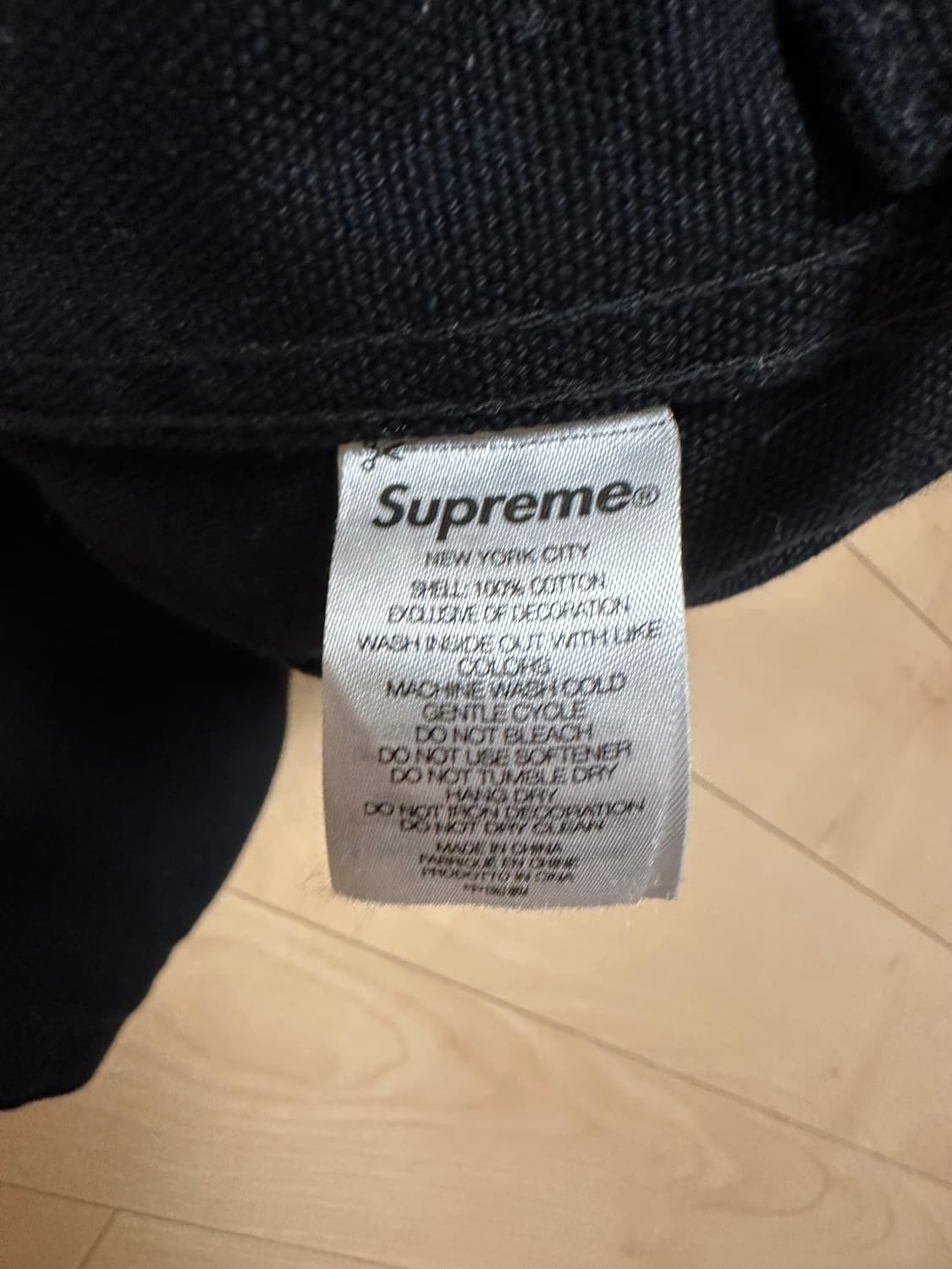 슈프림 캔버스 클립 워크 자켓 L 블랙 상품이미지4