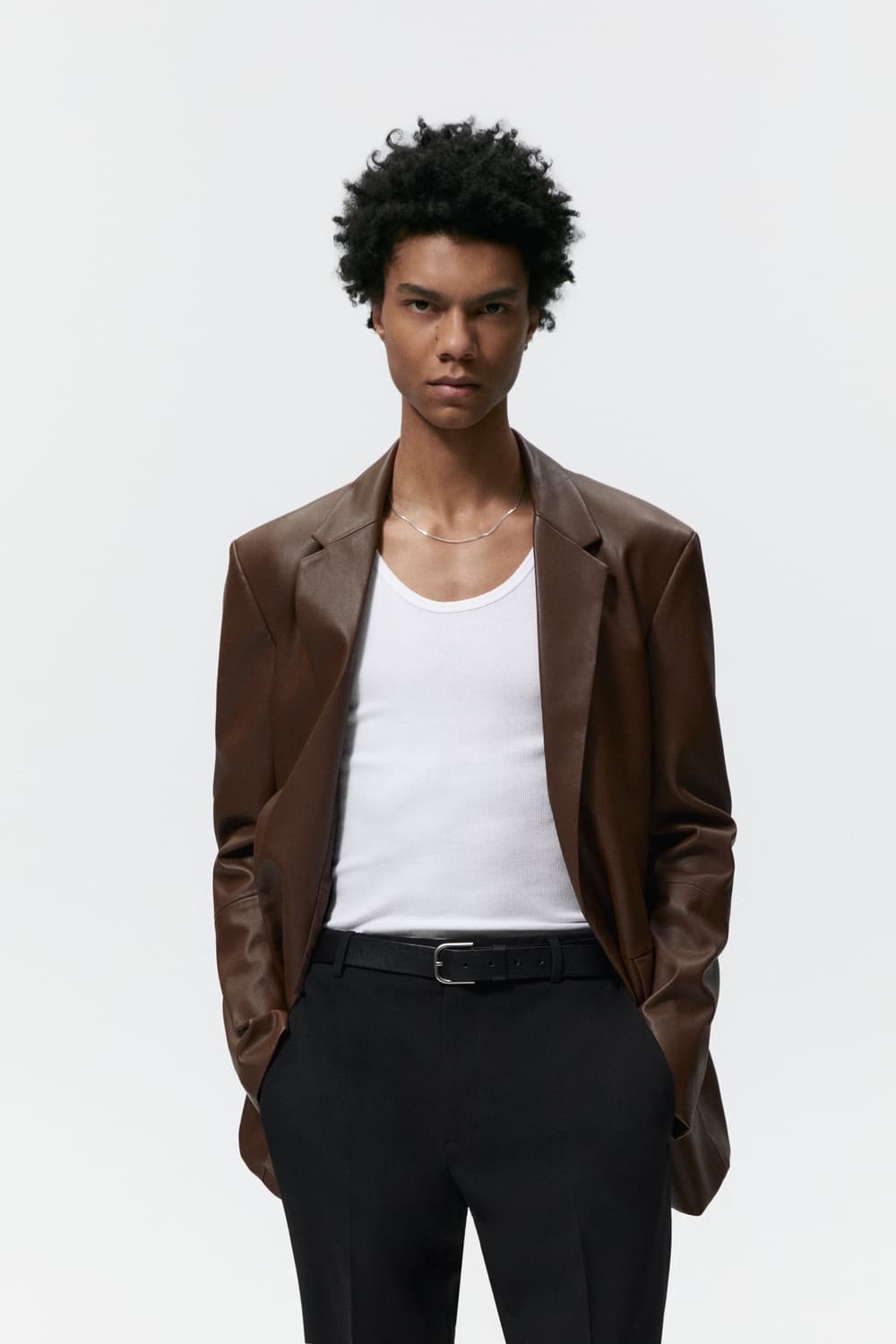 자라 맨즈 리미티드 에디션 가죽 블레이저 상품이미지1