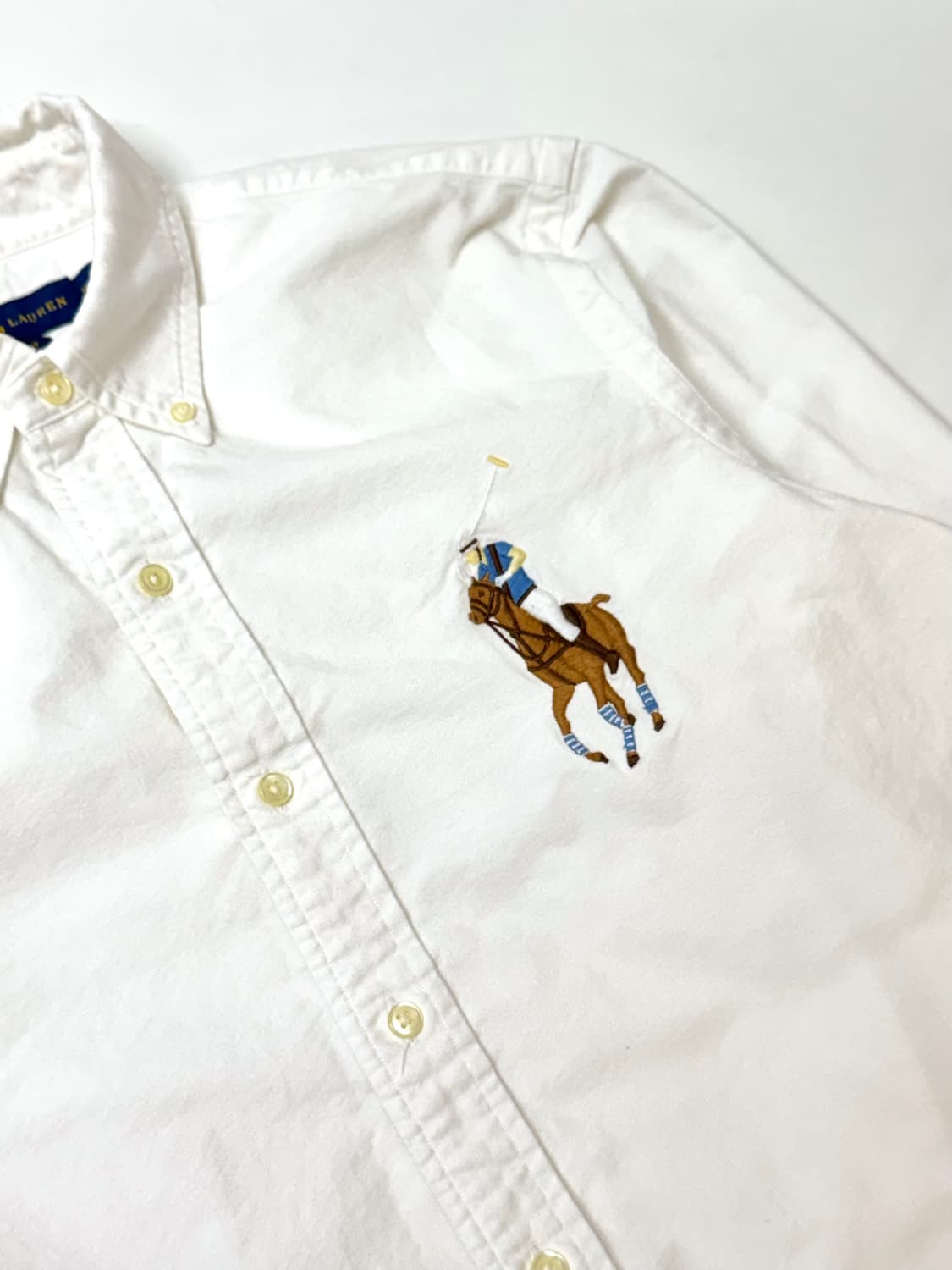 Polo 폴로 랄프로렌 멀티컬러 빅포니 옥스포드 화이트 셔츠 상품이미지4
