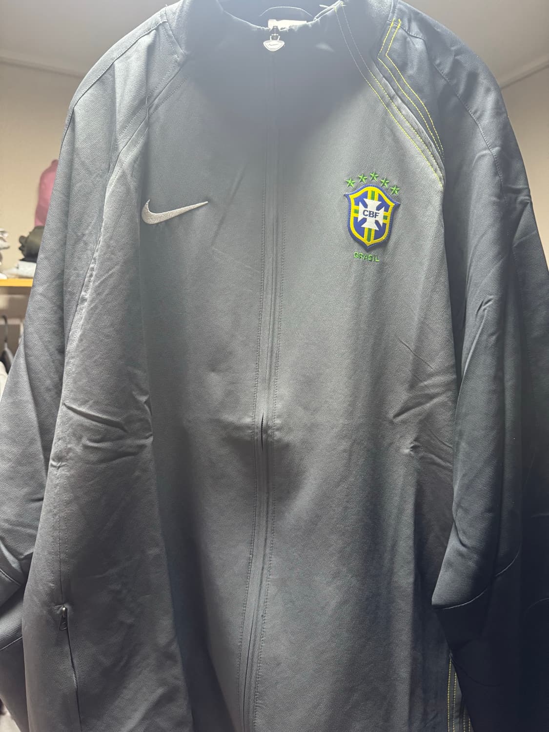 나이키 브라질 2004 토탈 90 리이슈 사커 레플리카 트랙 자켓 상품이미지1