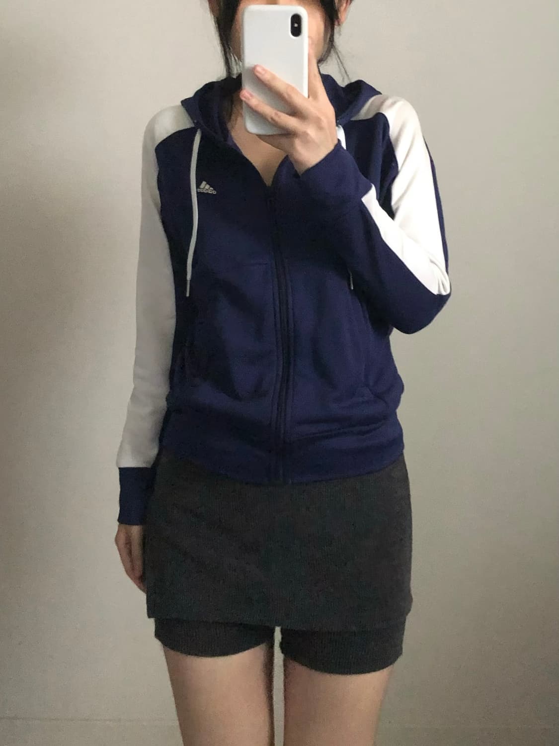 아디다스 배색 후디 져지 상품이미지1