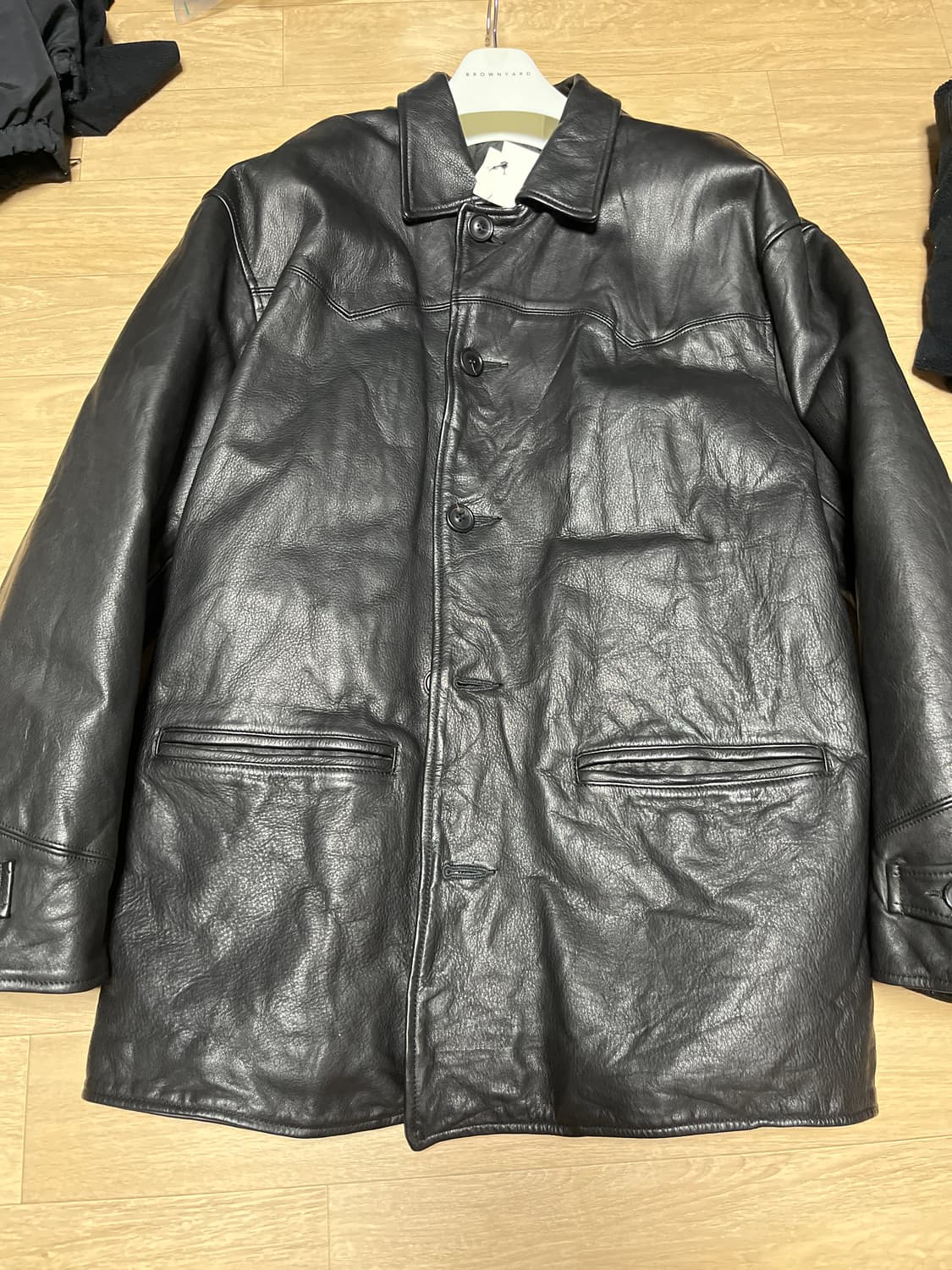 언유즈드 unused 레더 카코트 판매합니다. 상품이미지1