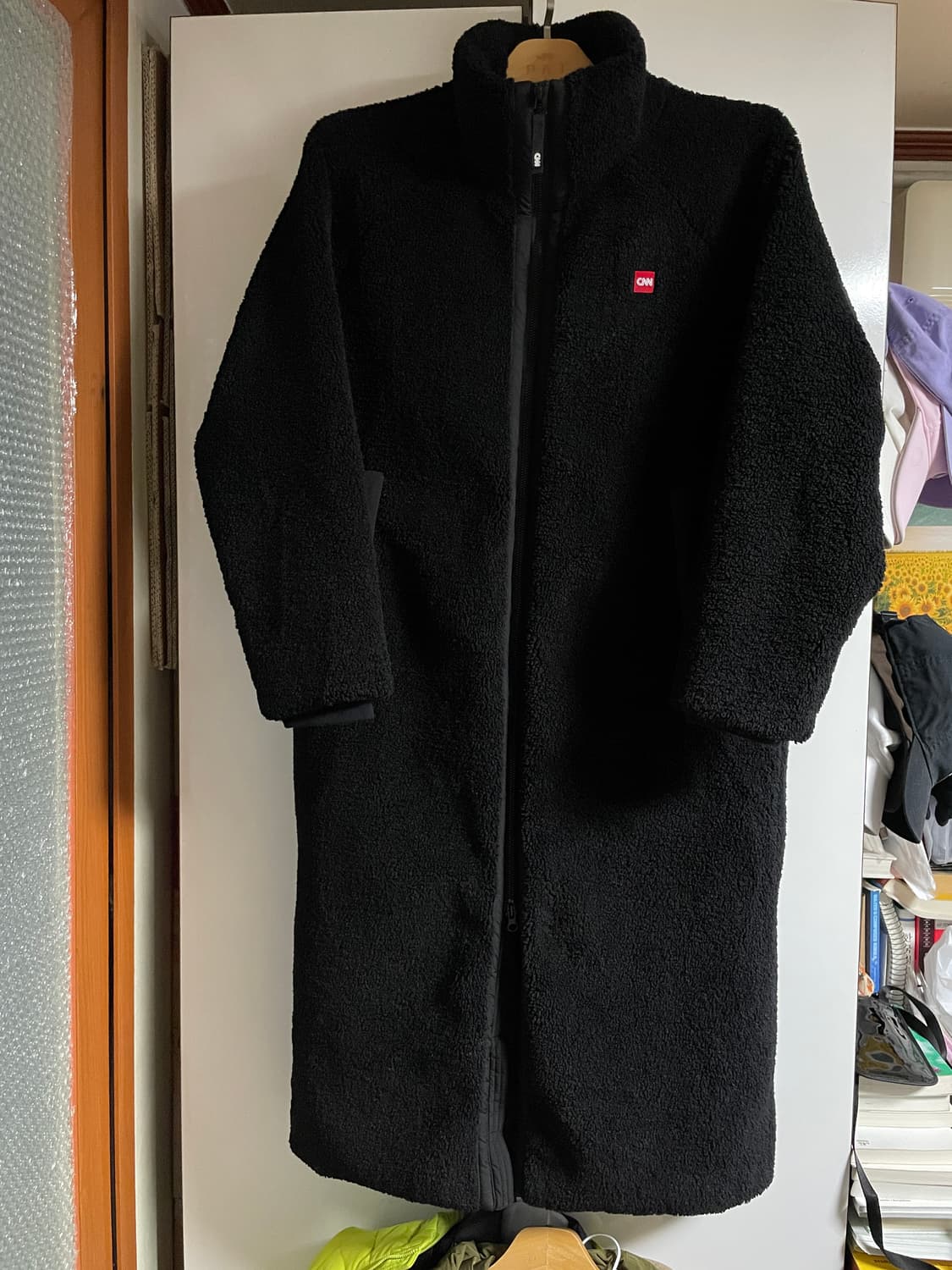 cnn 어패럴 플리스 롱 집업 상품이미지1