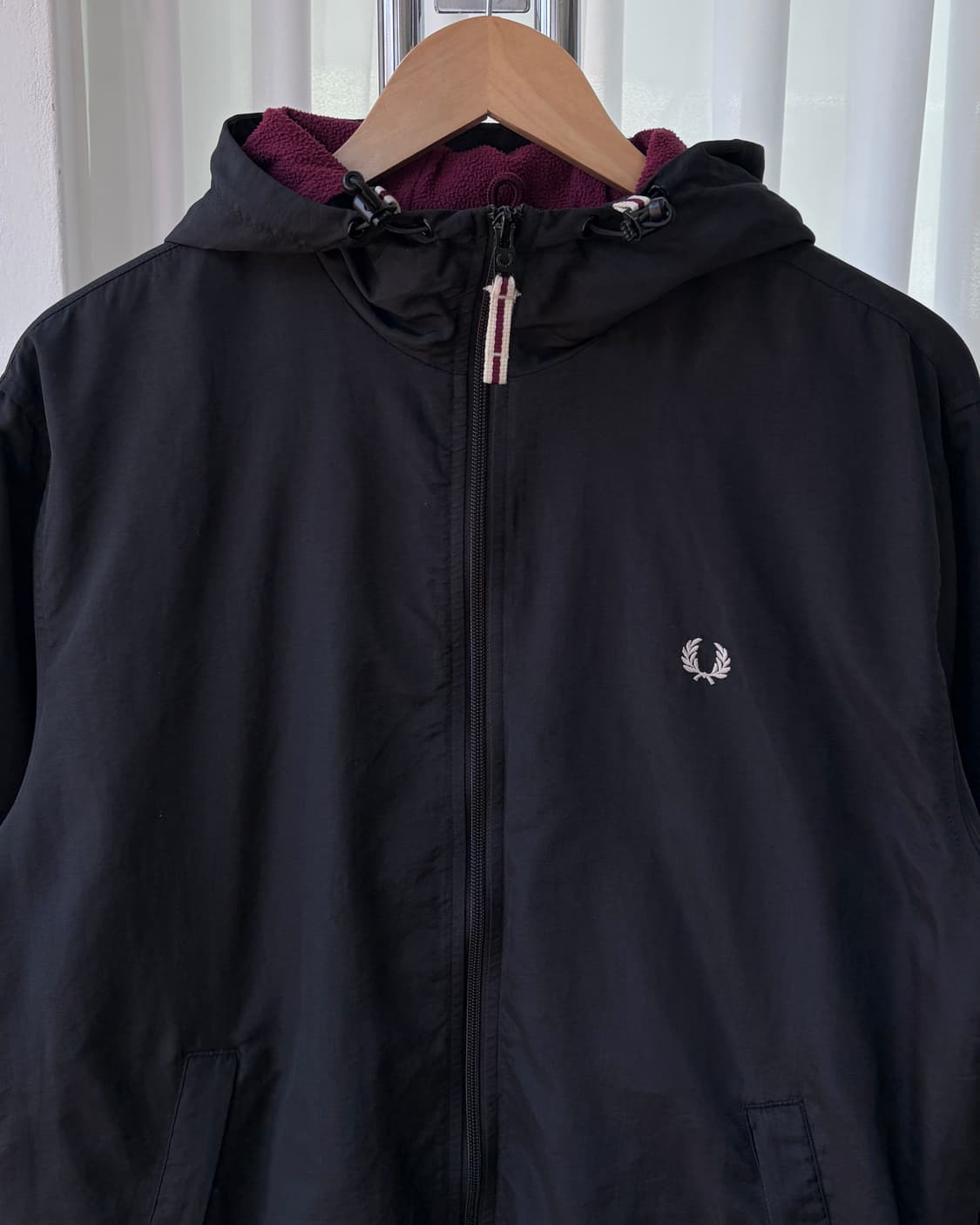 [M]프레드 페리 플리스 후드 바람막이 자켓 상품이미지4