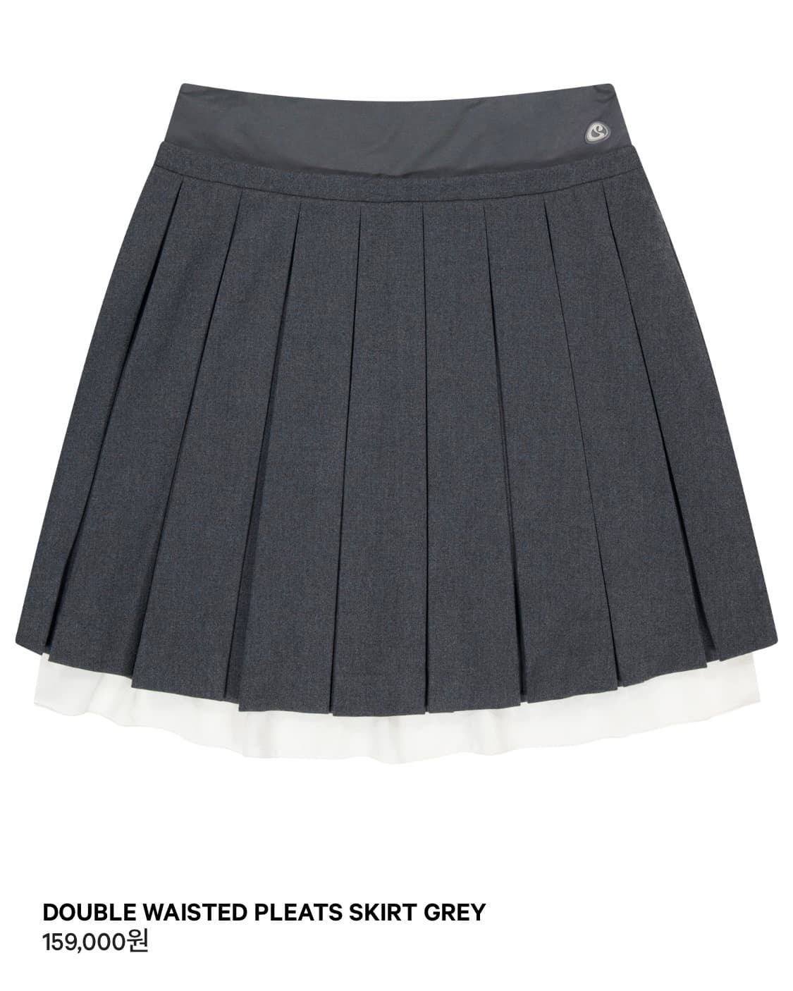 coyseio 코이세이오 더블웨이스트 플리츠 스커트 그레이 2사이즈 상품이미지1