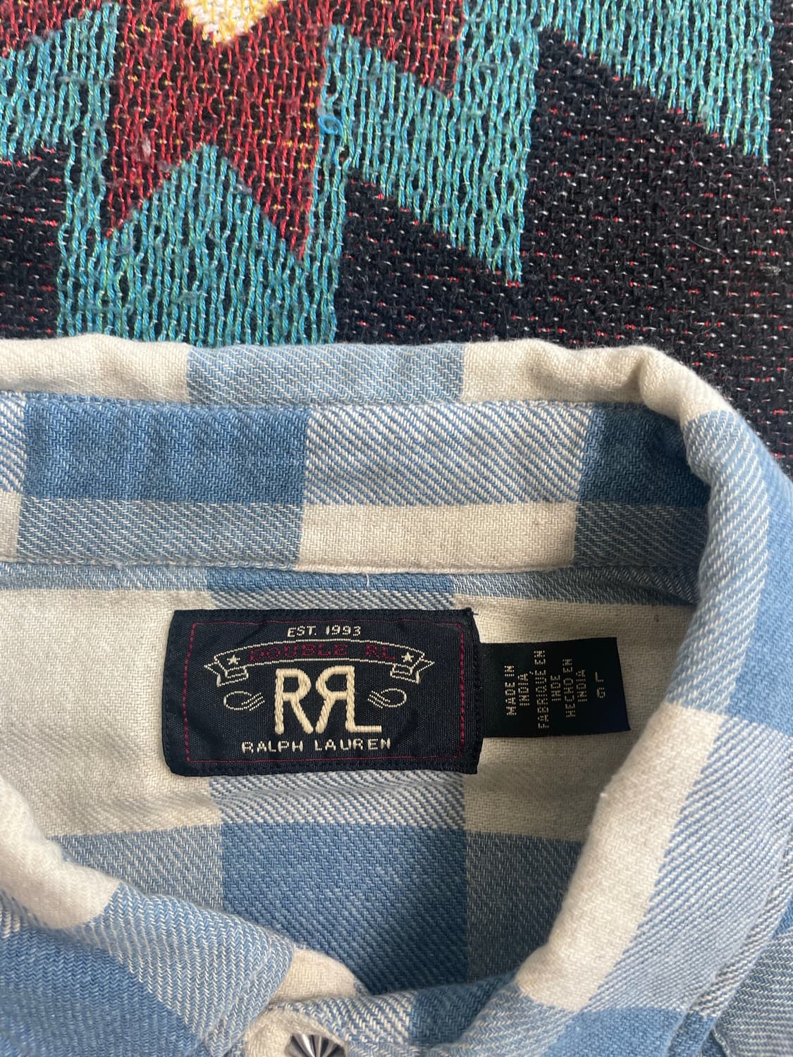 RRL 플래드 트윌 웨스턴 셔츠(L) 상품이미지2