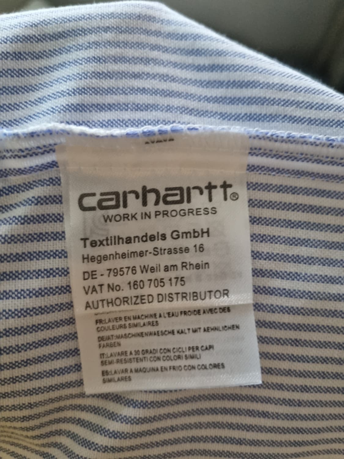 칼하트wip x 인빈시블 스트라이프 셔츠 자켓 (XL) 상품이미지6