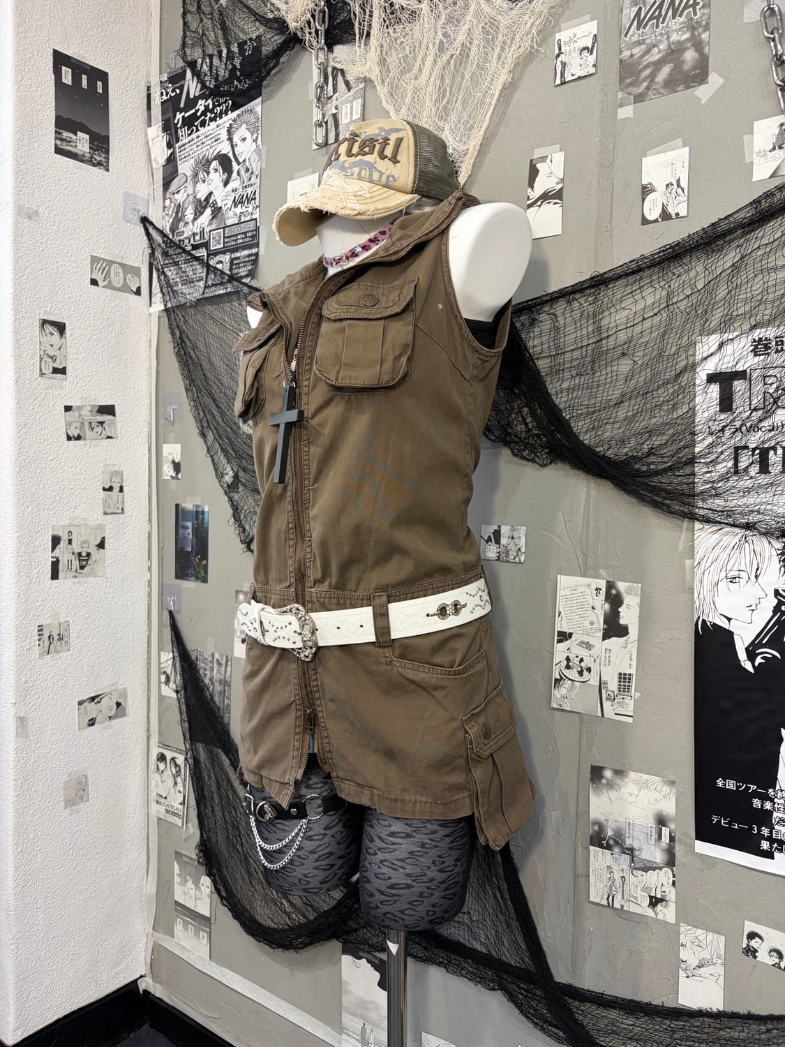 Grunge Gothic pocket detail 2wayonepiece 상품이미지8