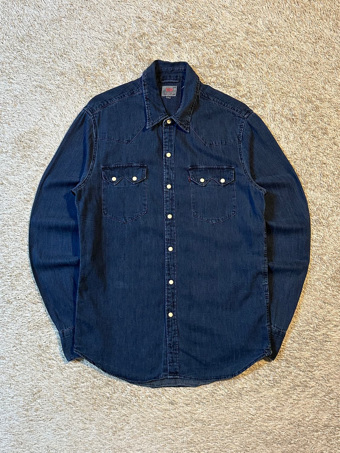 리바이스 LEVI'S 웨스턴 투포켓 데님 셔츠 진청 상품이미지1