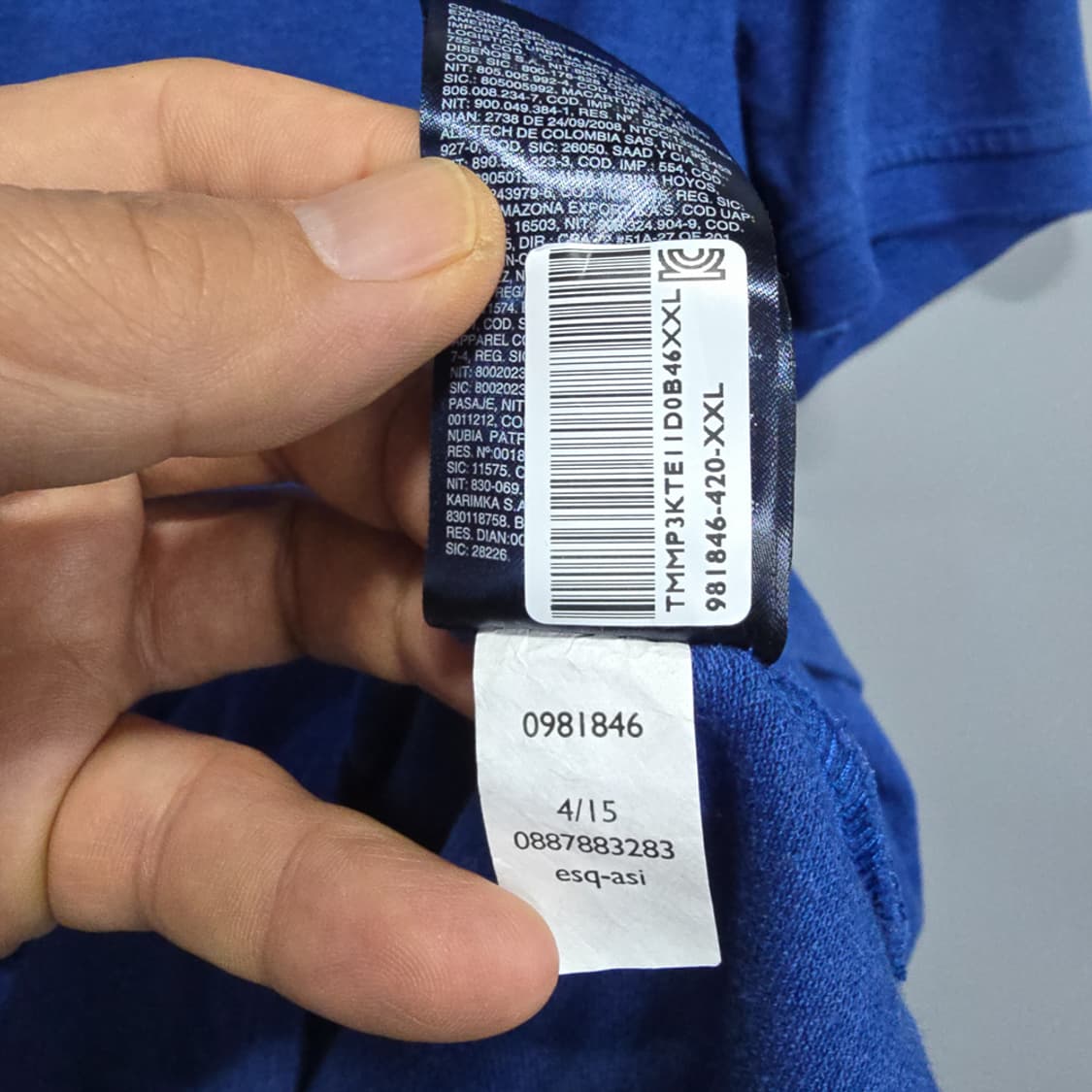 타미힐피거(Tommy Hilfiger) 슬림핏 반팔 카라티 블루 XXL 상품이미지6