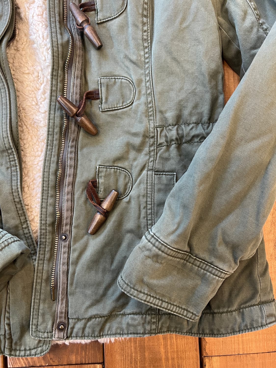 아베크롬비 카키 퍼 후드 야상 상품이미지8