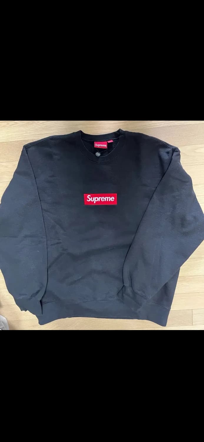 (XXL/2XL) 슈프림 박스로고 크루넥 블랙 - 22FW 상품이미지2