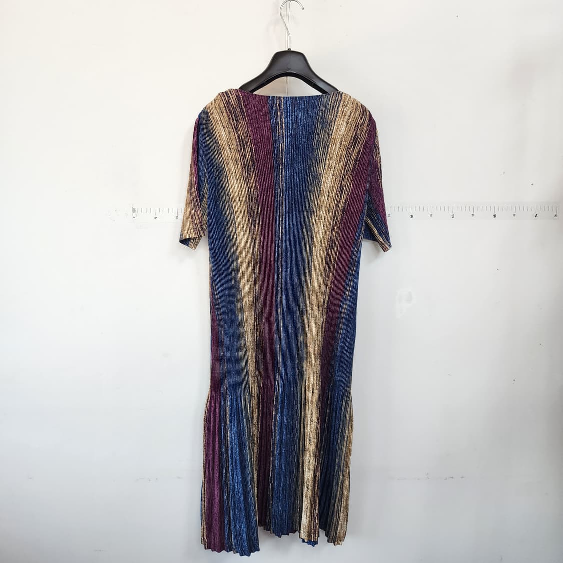 세로 스트라이프 플리츠 롱 원피스 상품이미지4