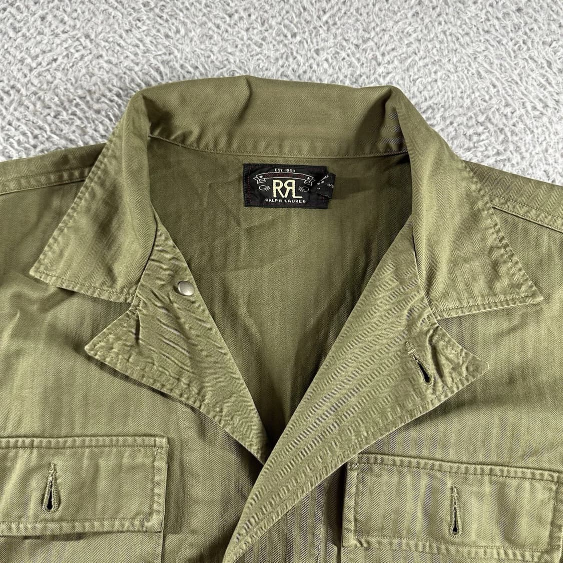 RRL 더블알엘 배로우 밀리터리 셔츠 올리브 상품이미지3