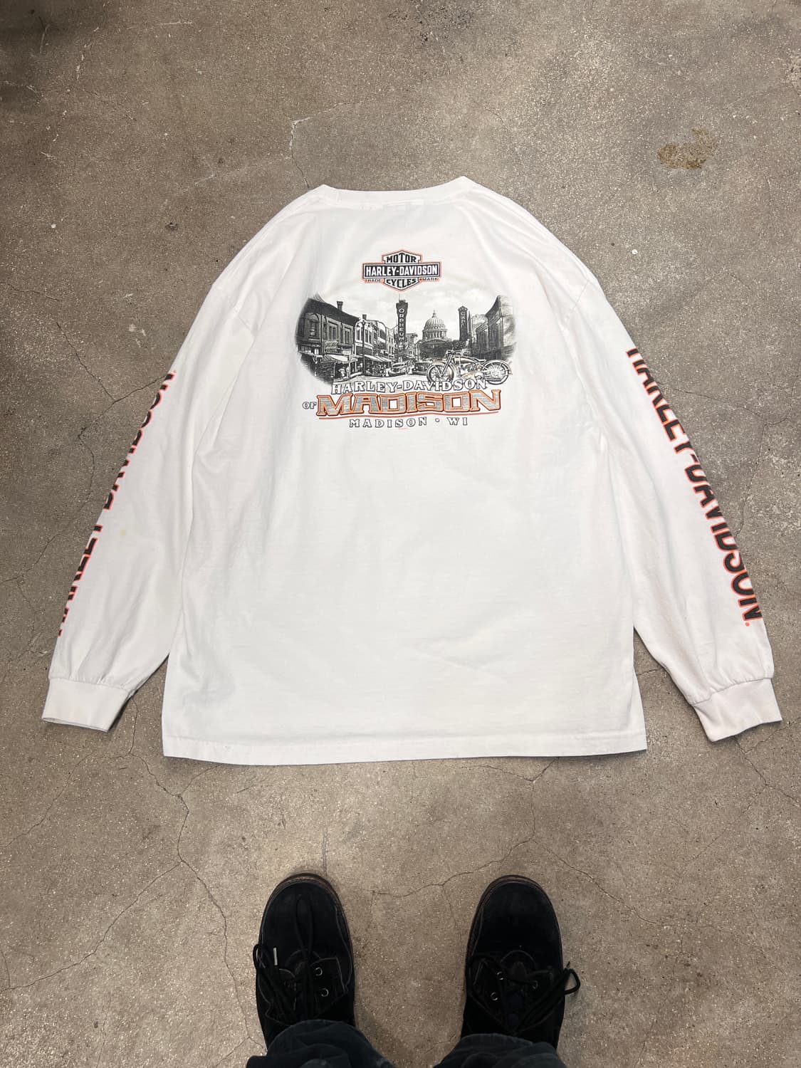 할리데이비슨 메디슨 화이트 롱슬리브 상품이미지2