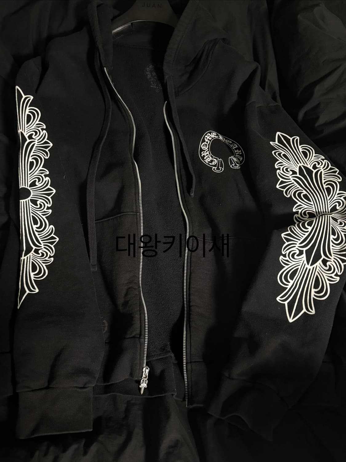 크롬하츠 홀스슈 플로랄 플리스 후드집업 L 상품이미지1