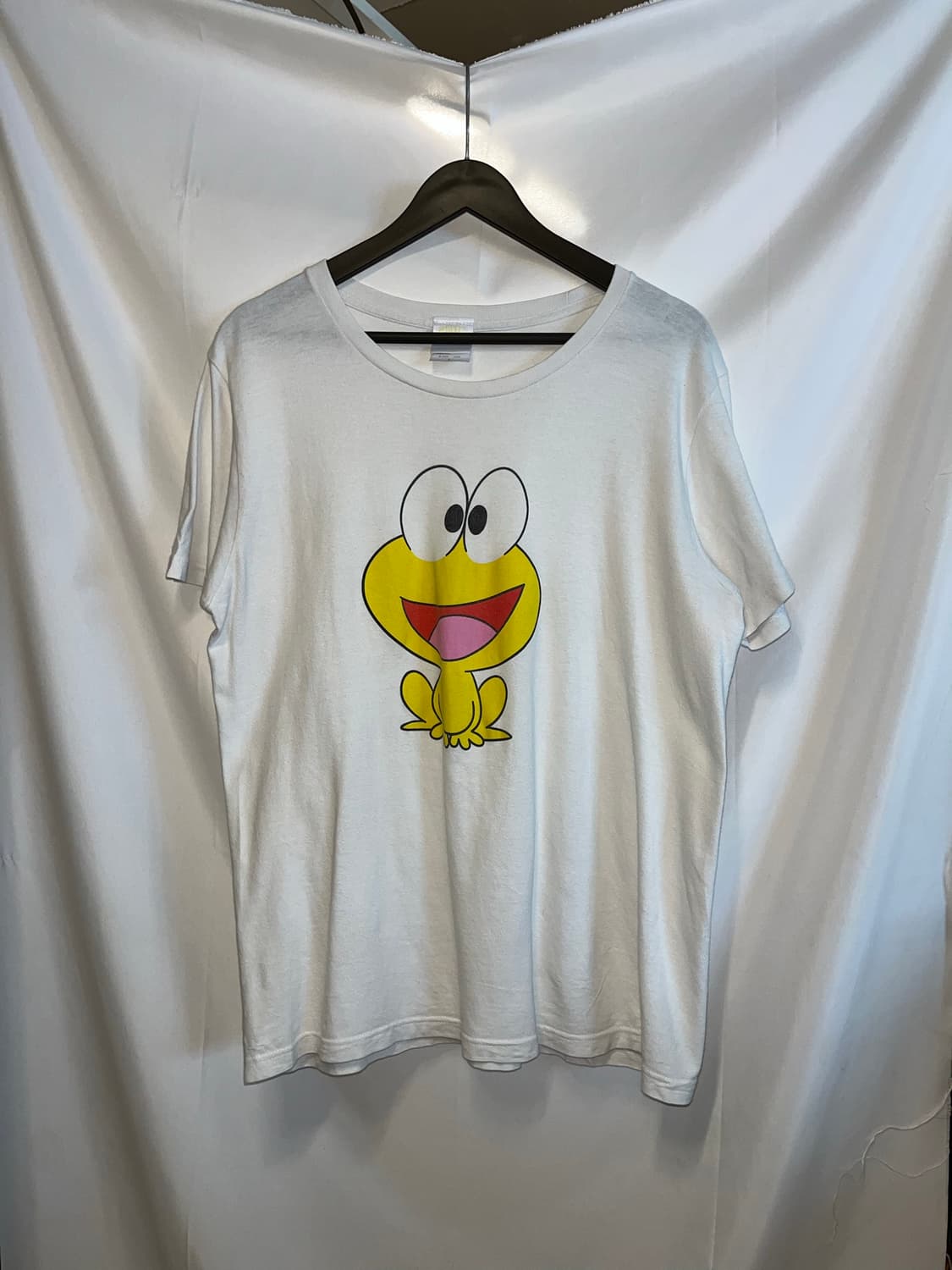 90s ~ 00s 일본 빈티지 캐로피 개구리 캐릭터 프린팅 반팔 티셔츠 상품이미지2