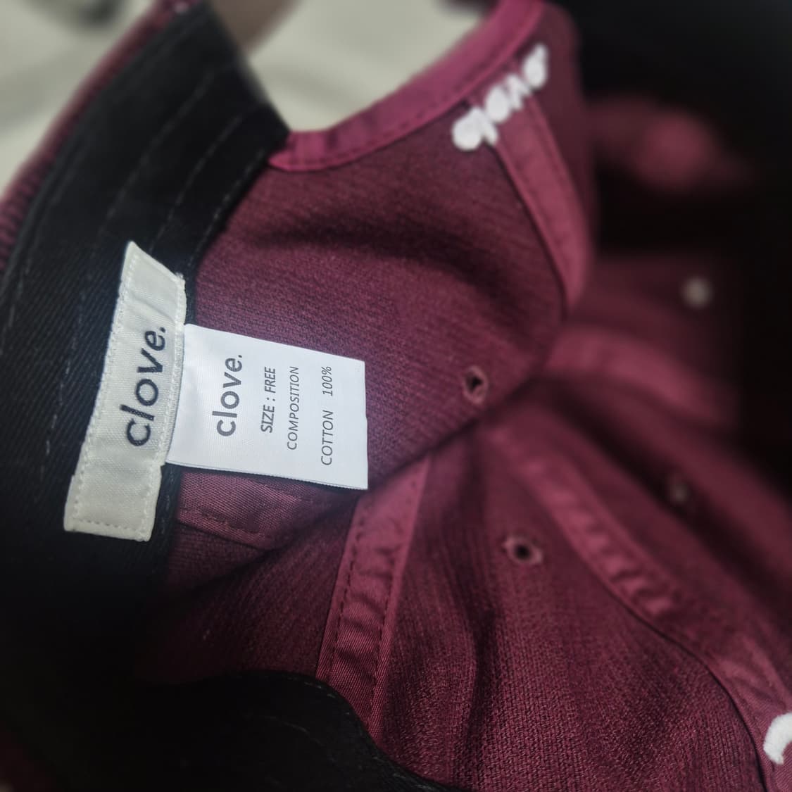 (공용)클로브 CLOVE 코듀로이 볼캡 버건디 와인 상품이미지3