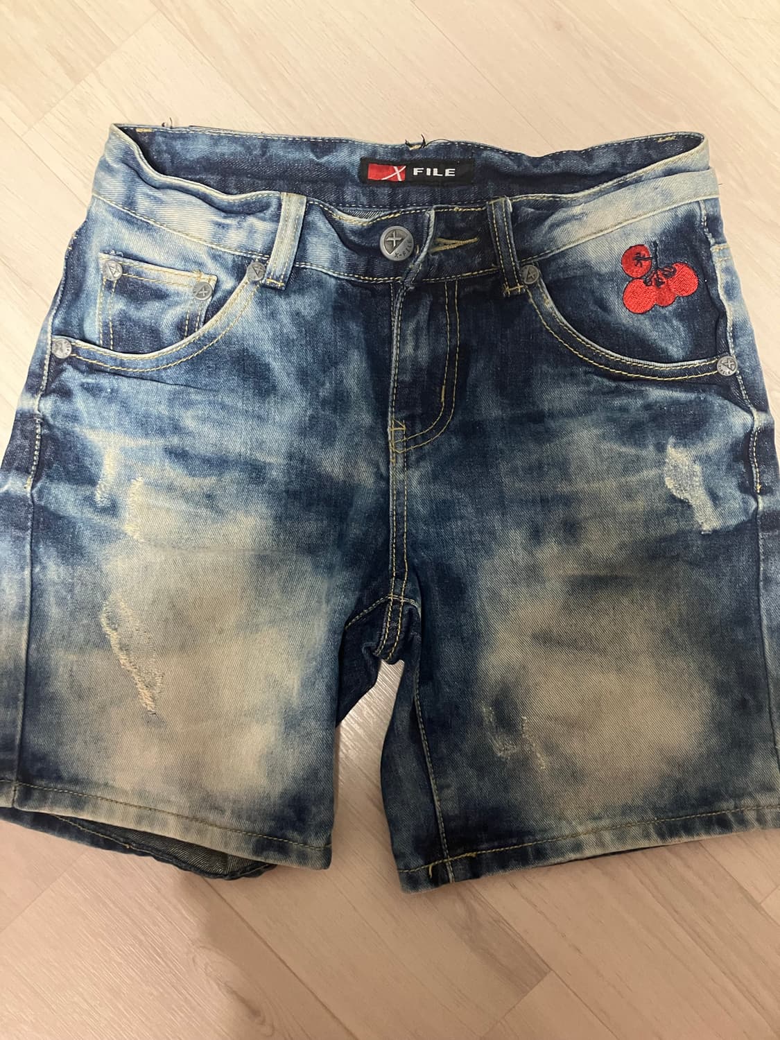 y2k 2000년대 감성 유니크 빈티지 워싱 반바지⭐️  상품이미지1