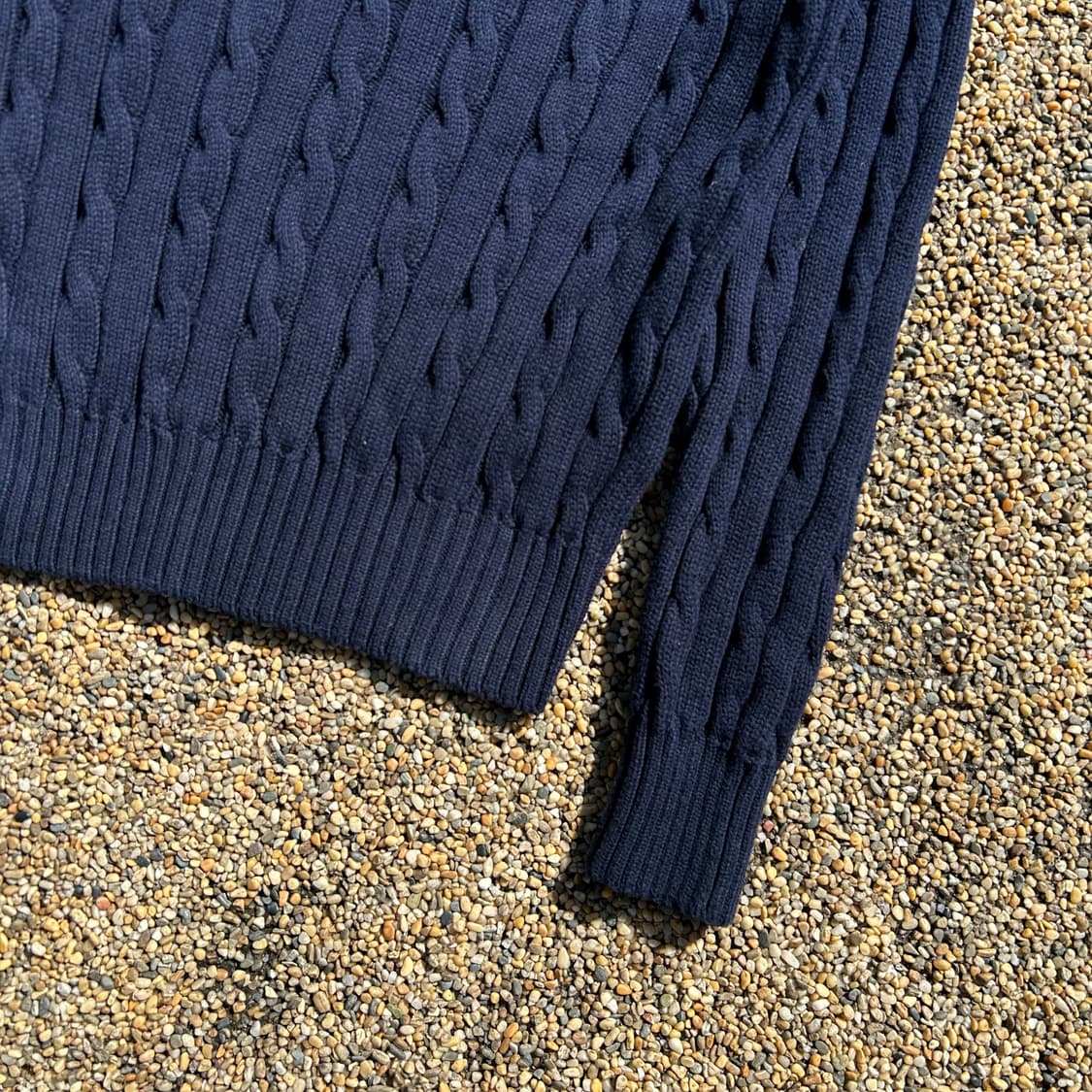 폴로 (POLO RalphLauren)네이비 브이넥 케이블 니트 상품이미지3