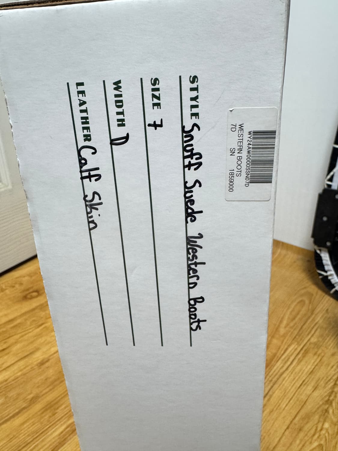 Wythe 스너프 스웨이드 웨스턴 부츠 7D 상품이미지2