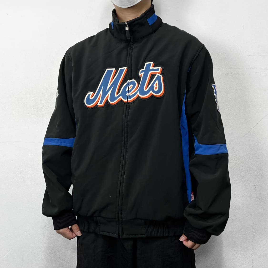 마제스틱 오버사이즈 뉴욕 메츠 스타디움 바시티 자켓 상품이미지2