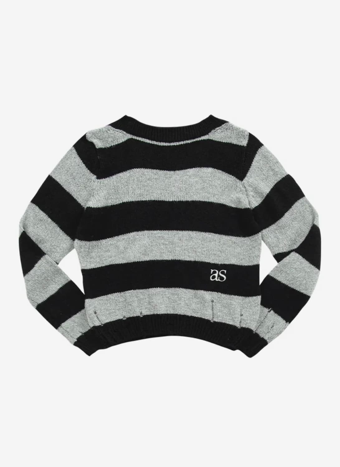애즈온 SORI OFF STRIPE KNIT / BLACK 상품이미지2