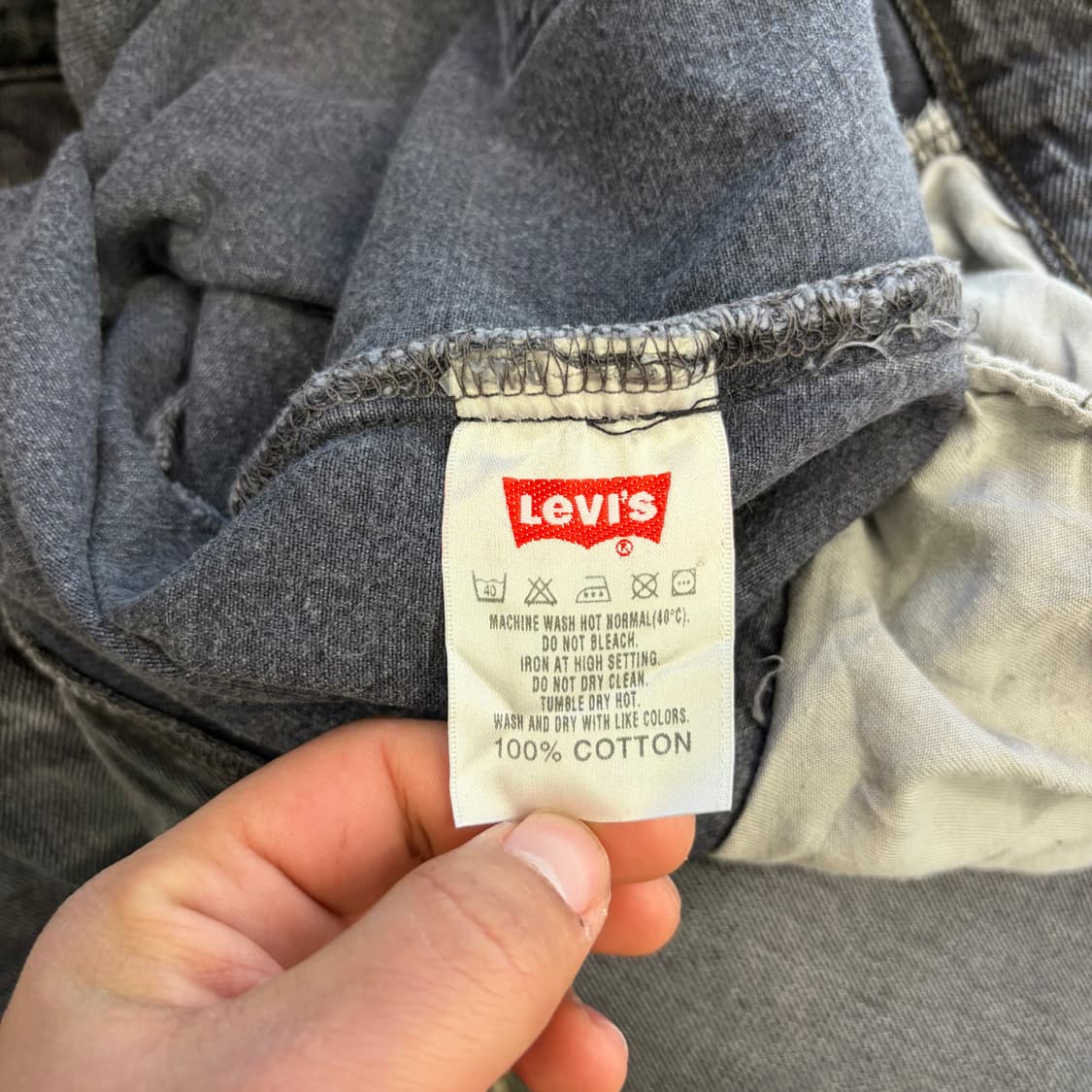 리바이스 501 그레이 데님 팬츠 (36) 상품이미지6