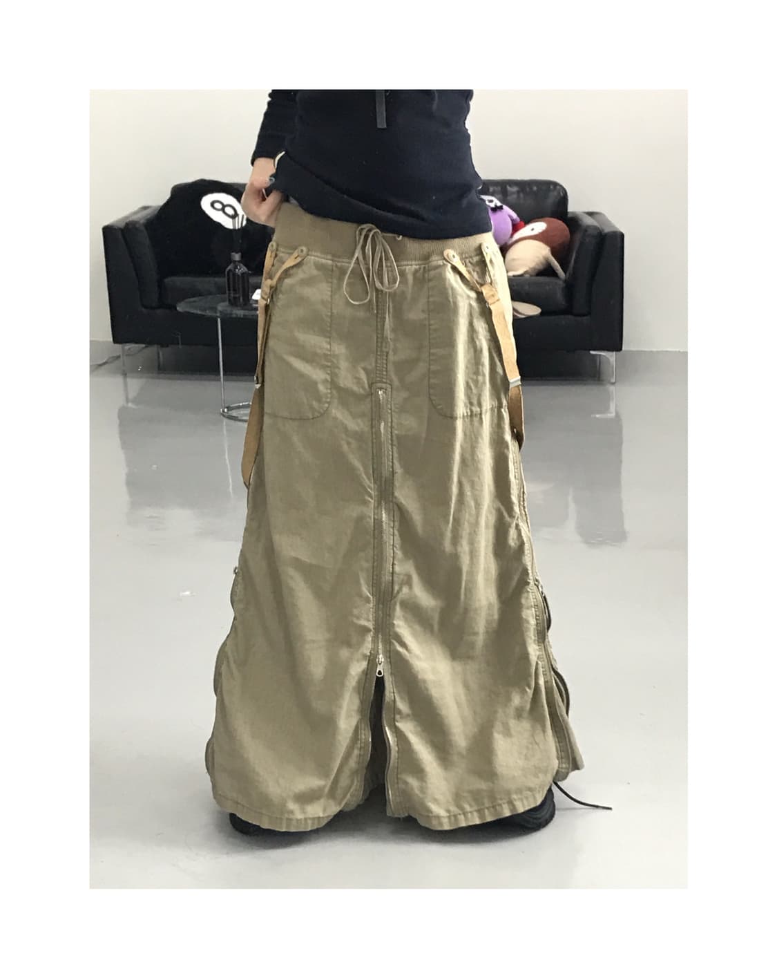 G.O.A Beige Detail Long Skirts 상품이미지1