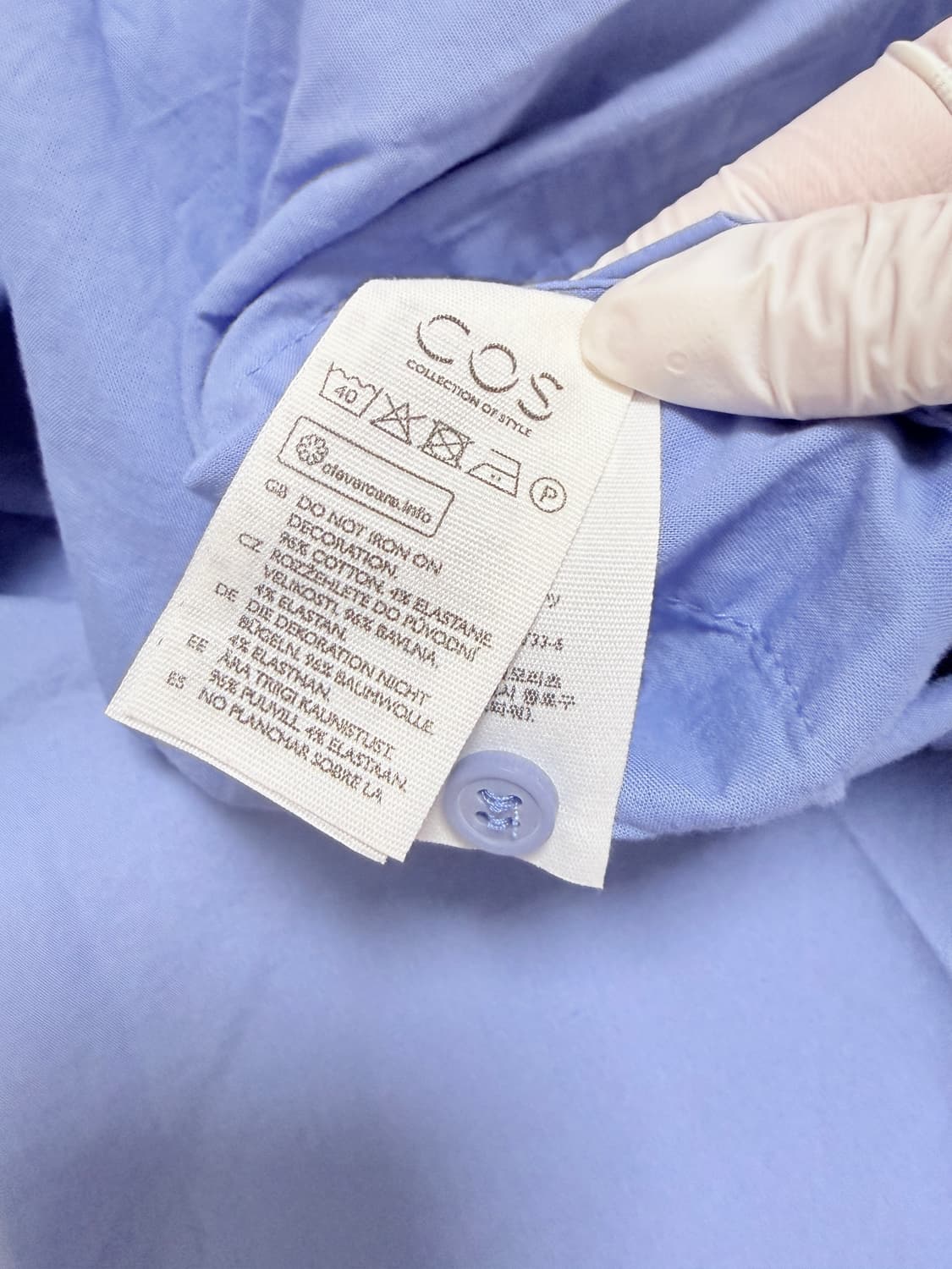 🩵COS 코스 반팔 셔츠 롱원피스 블루 55-66🩵 상품이미지6