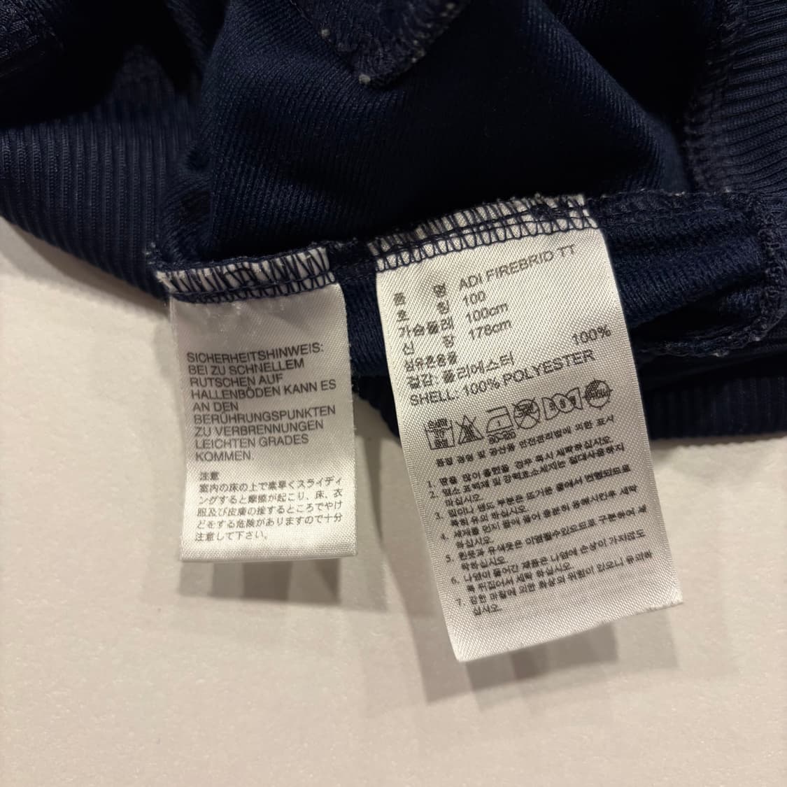 [100] 12s 아디다스 파이어버드 네이비 삼선 트랙탑 B823 상품이미지7