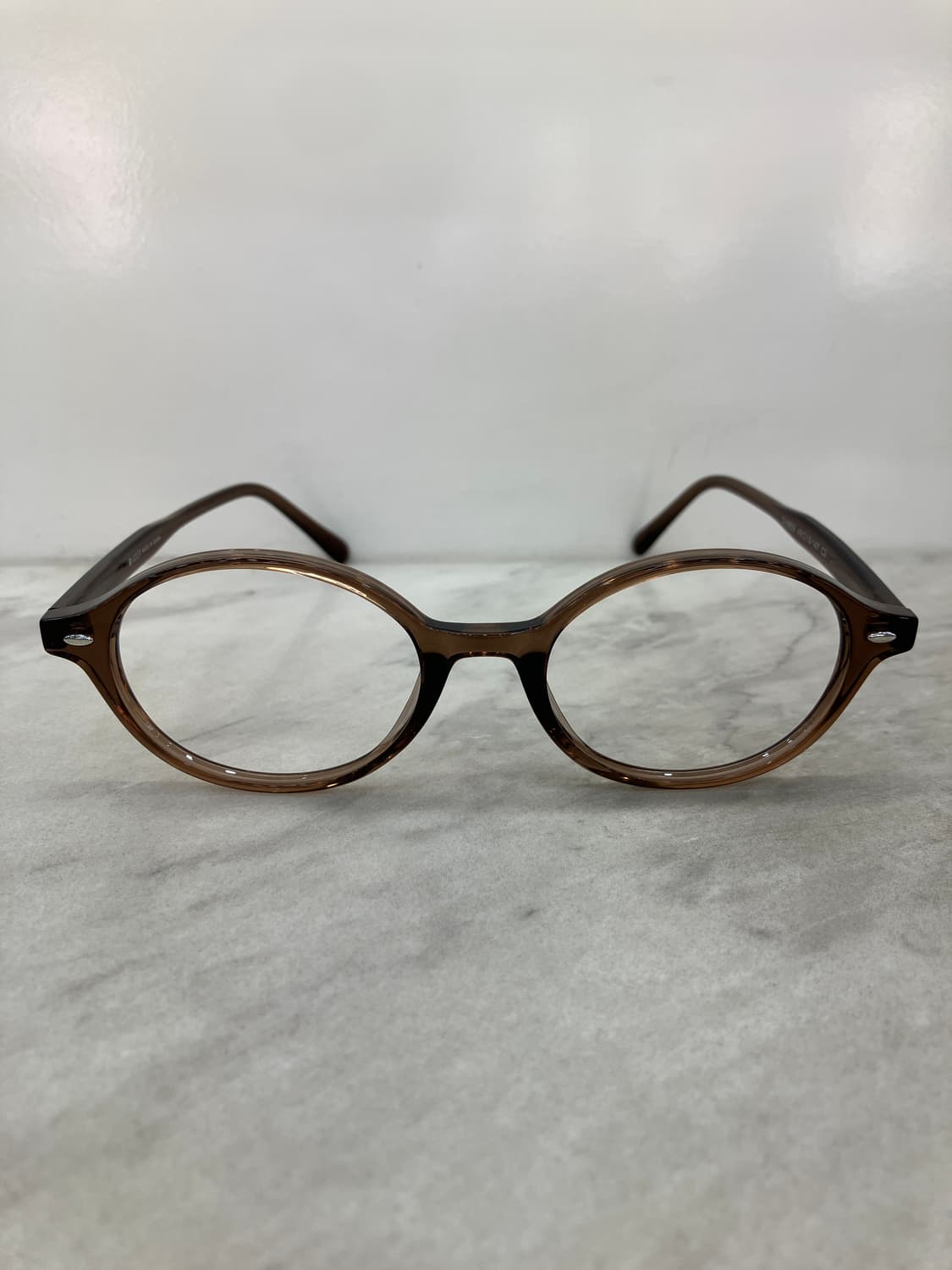 B75 KS 브라운 오벌 슬림 뿔테 안경6859 상품이미지6